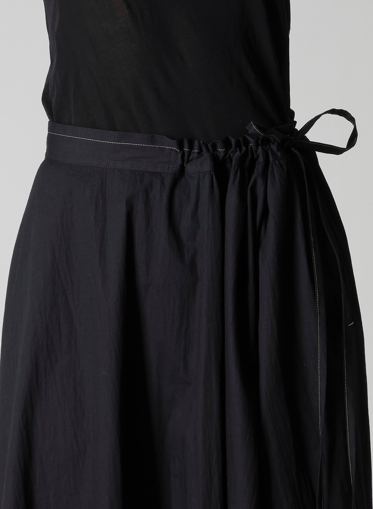 COTTON BROAD L GATHERED FLARE SKIRT
