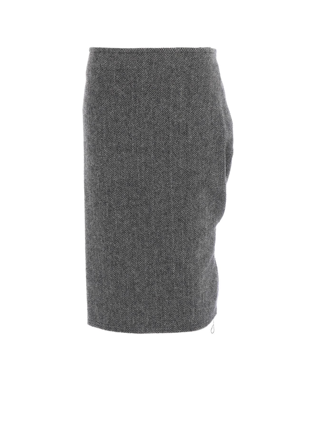HERRINGBONE TWISTED SKIRT