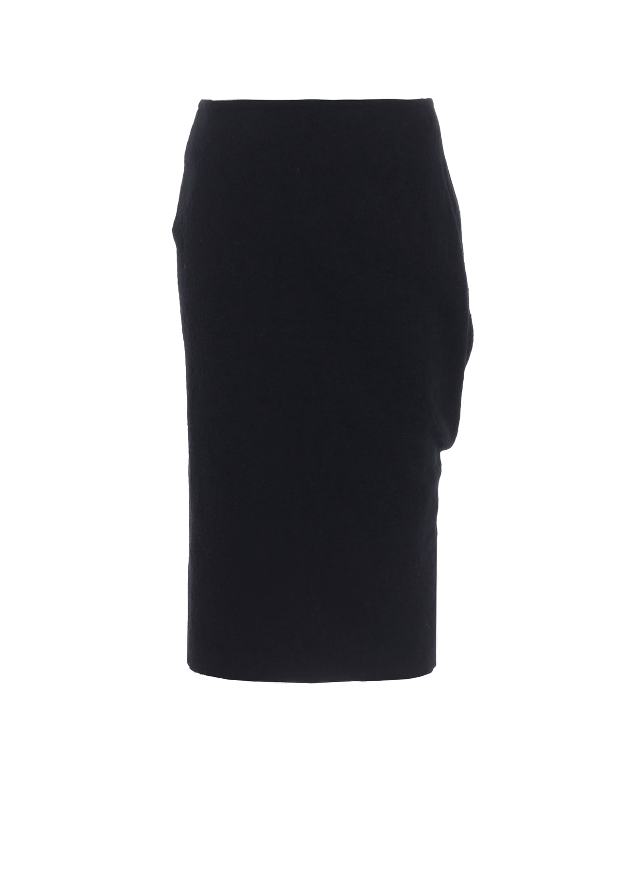 SHRINKED WOOL SERGE TWISTED SKIRT