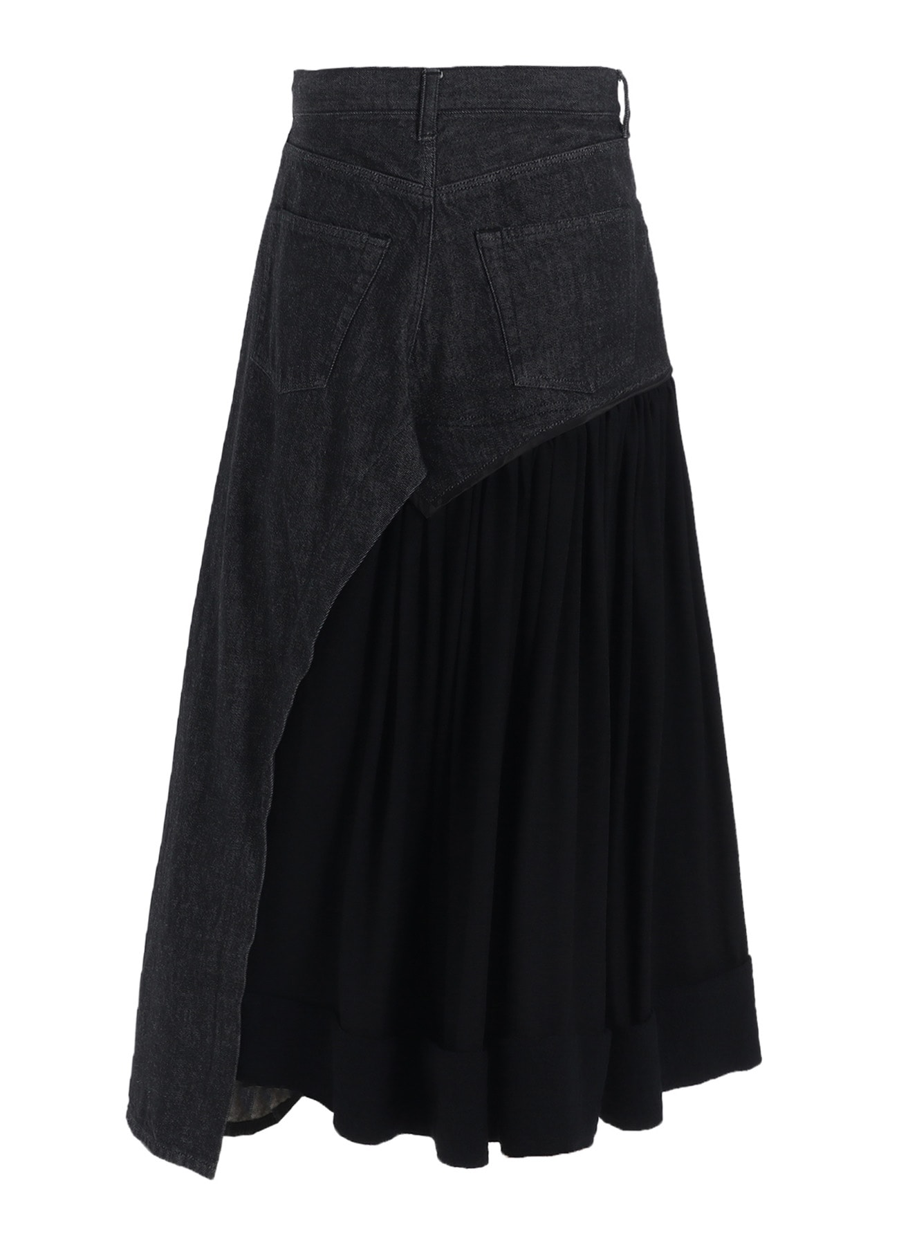 11.5OZ DENIM L CUT OFF COMBINATION SKIRT