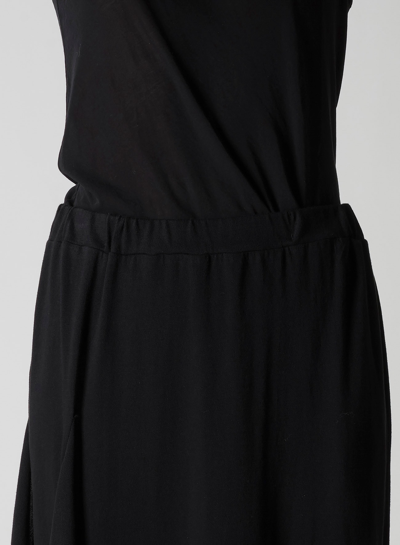 COTTON GAUZE DRAPED SKIRT