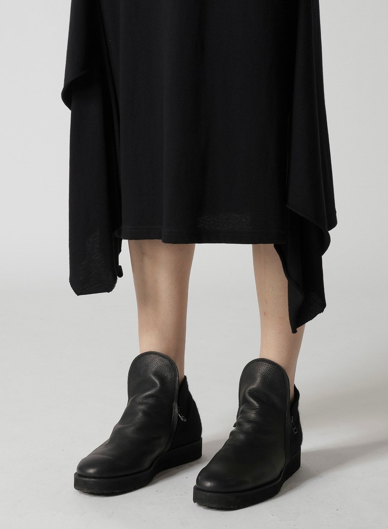 COTTON GAUZE DRAPED SKIRT