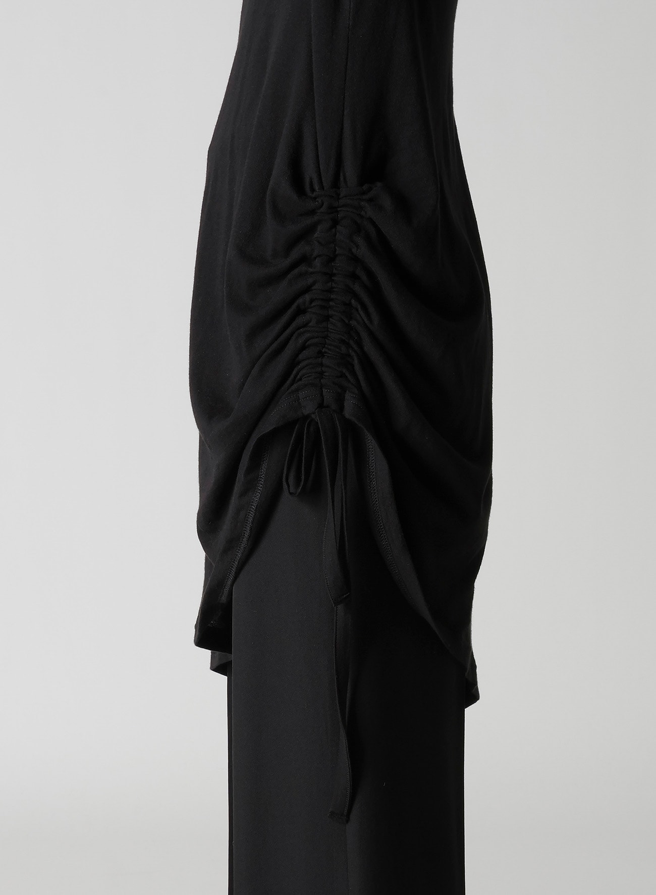 C ANGORA CASHMERE SINGLE JERSEY L GATHERED HIGH NECK PO