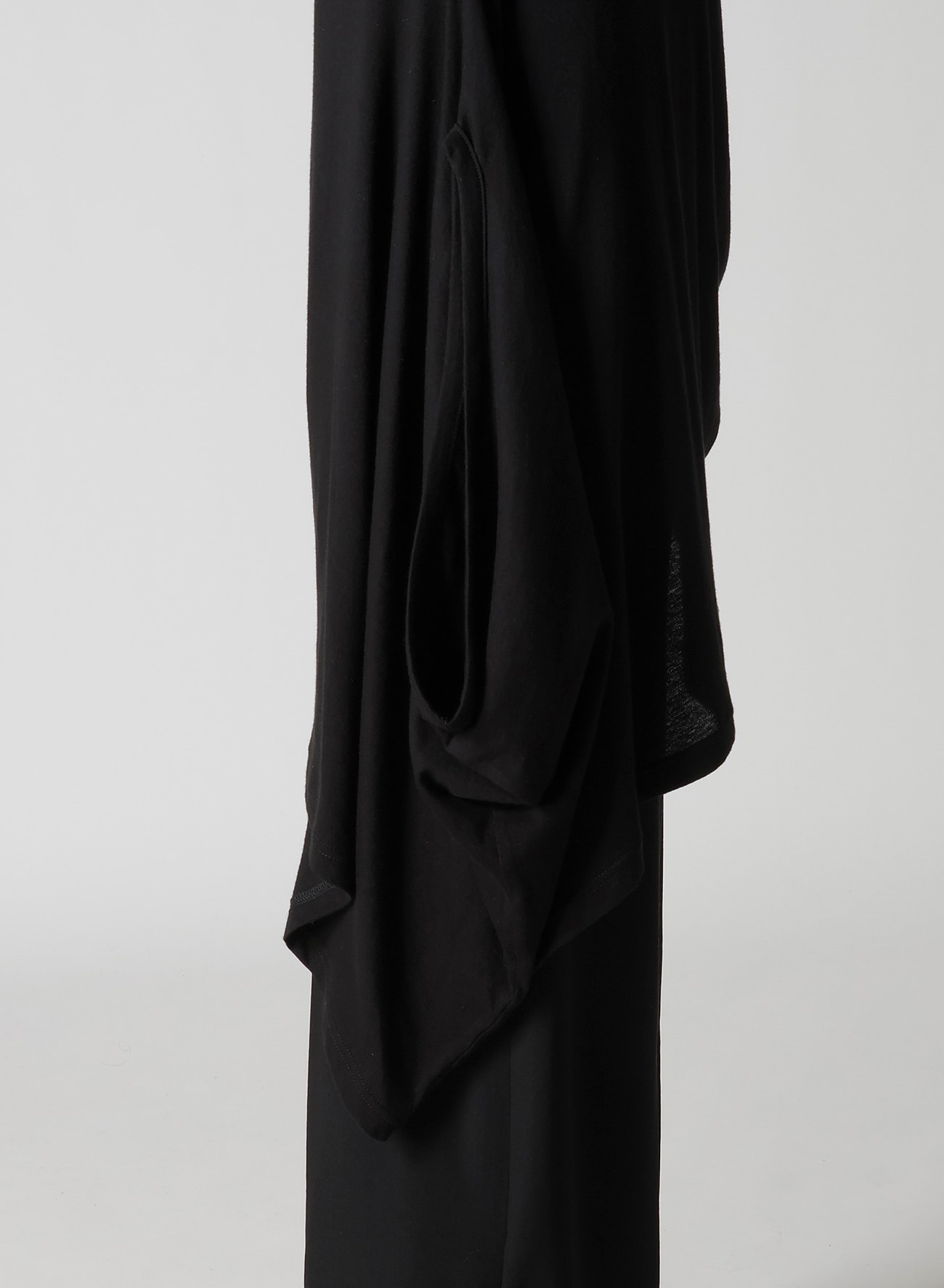 C ANGORA CASHMERE SINGLE JERSEY L GATHERED HIGH NECK PO