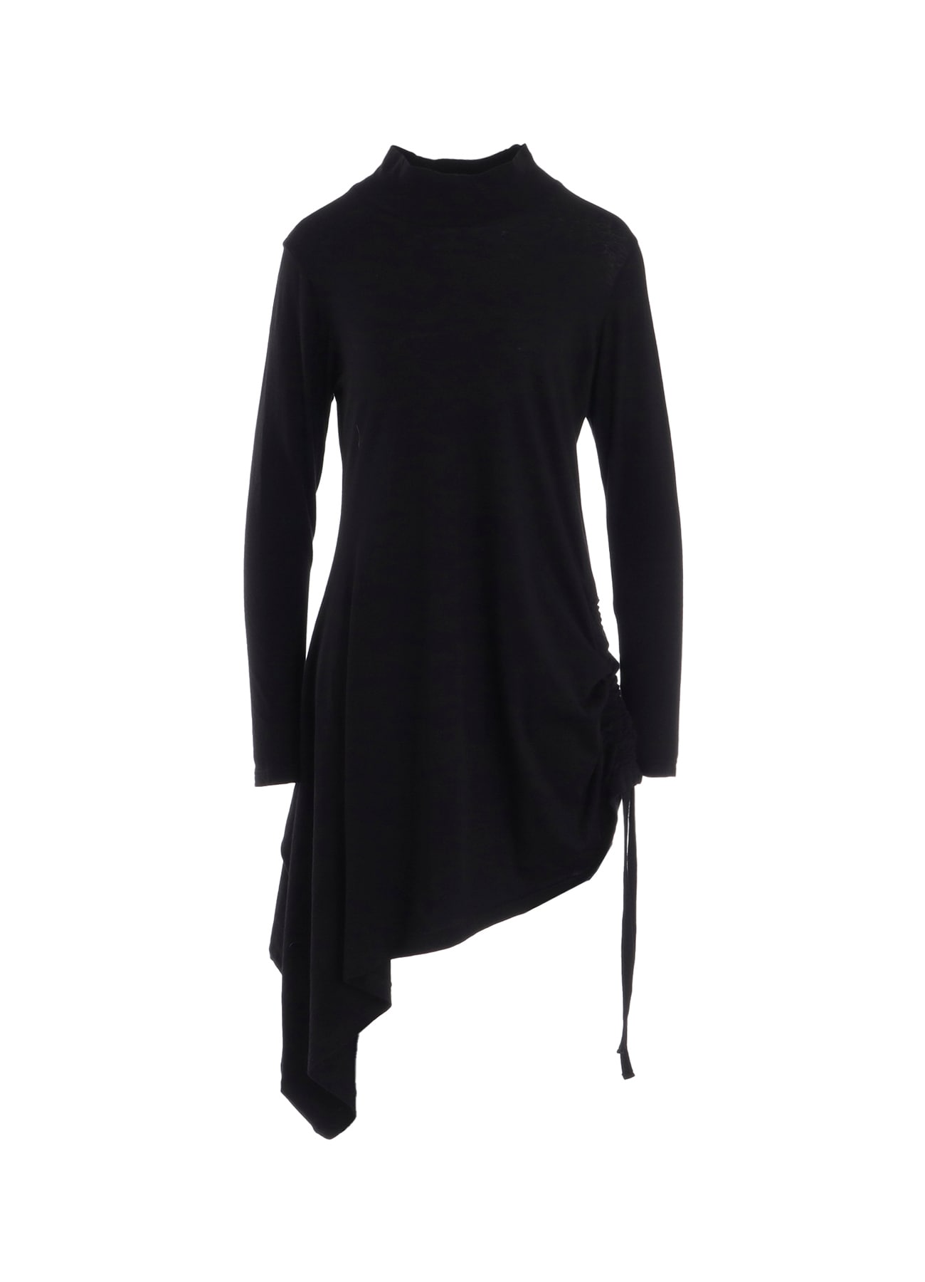 C ANGORA CASHMERE SINGLE JERSEY L GATHERED HIGH NECK PO