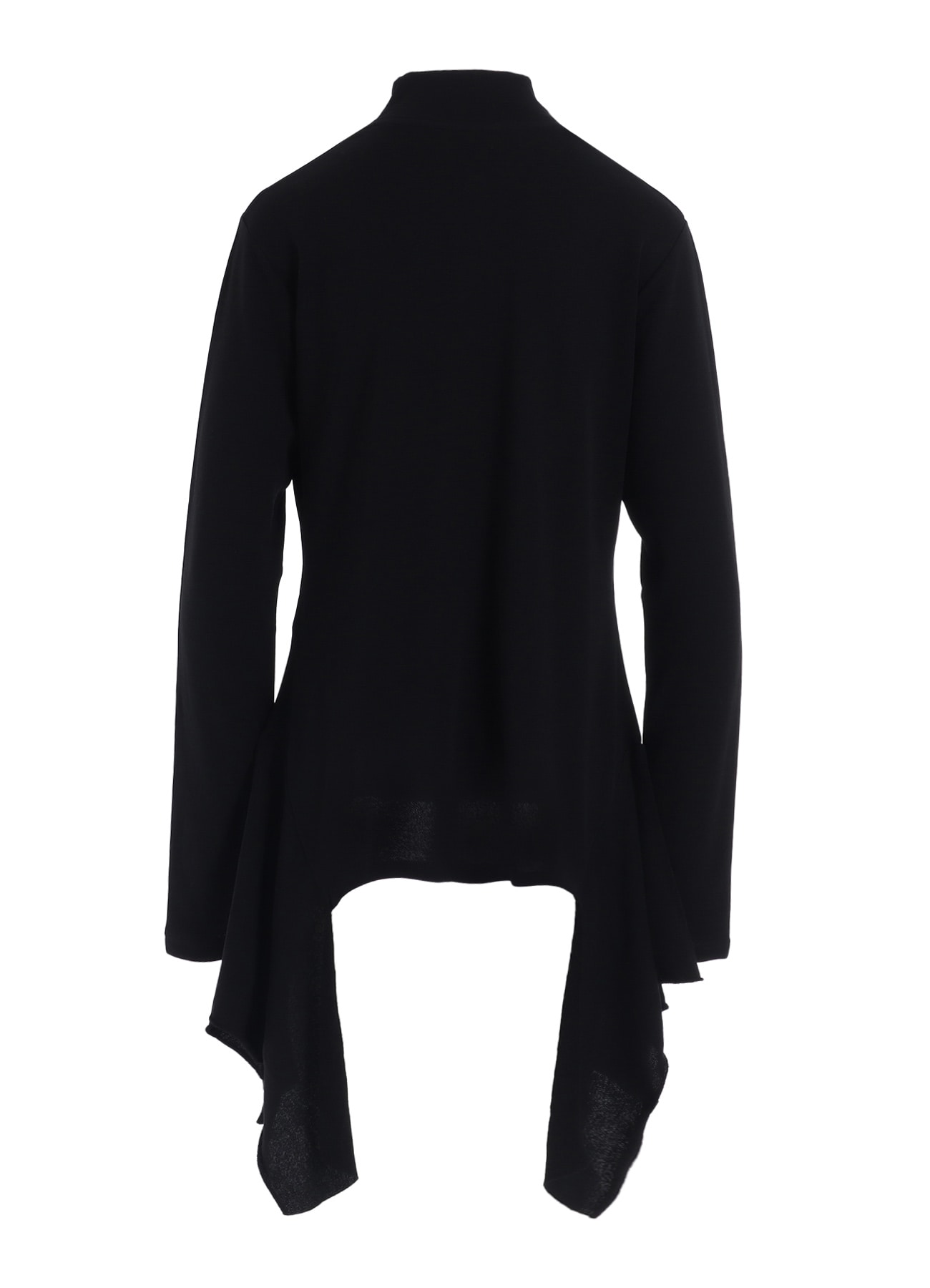 HIGH TWISTED GAUZE TERRY SIDE DRAPED ZIP CARDIGAN