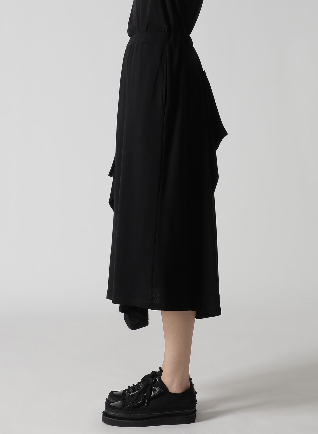 HIGH TWISTED GAUZE TERRY TUCKED SKIRT
