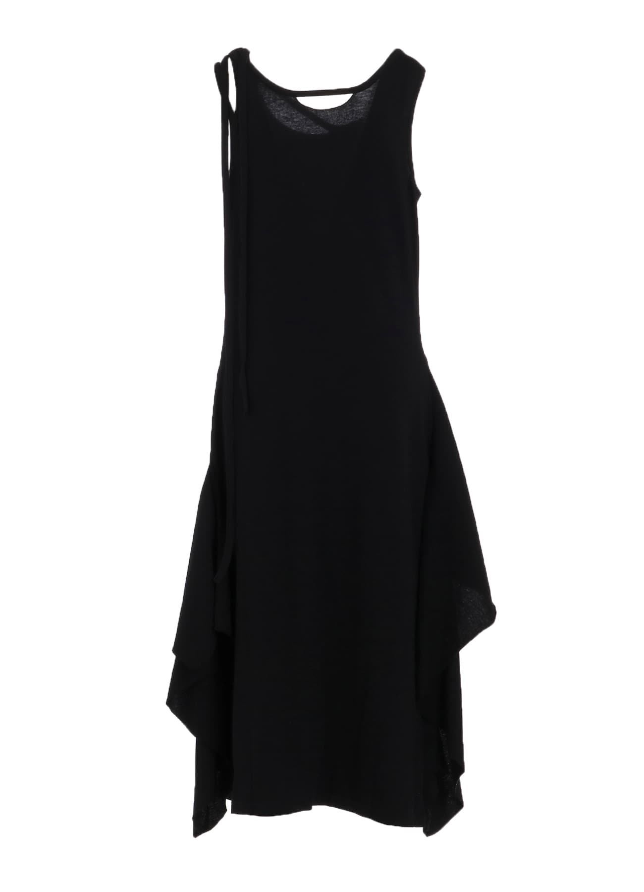 COTTON YAK SINGLE JERSEY SIDE DRAPED STRAP DRESS
