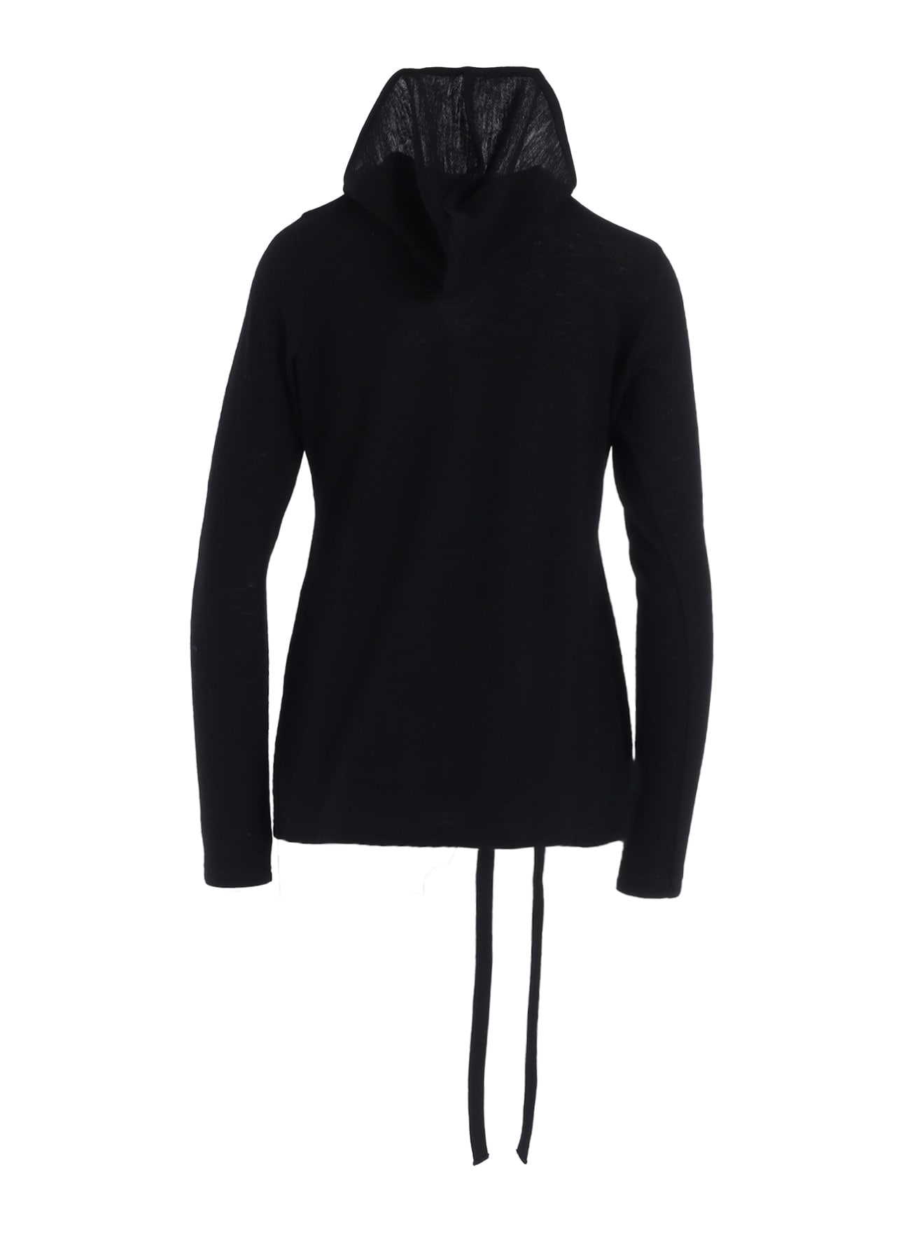 WOOL LIGHT MILLING SINGLE STRAP HOODIE PO