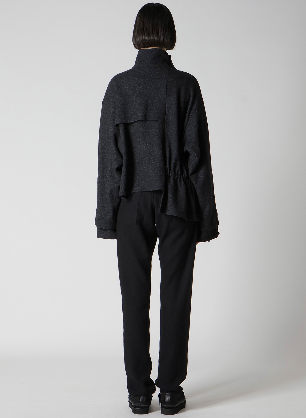 WOOLEN SINGLE JERSEY GATHERED PO A