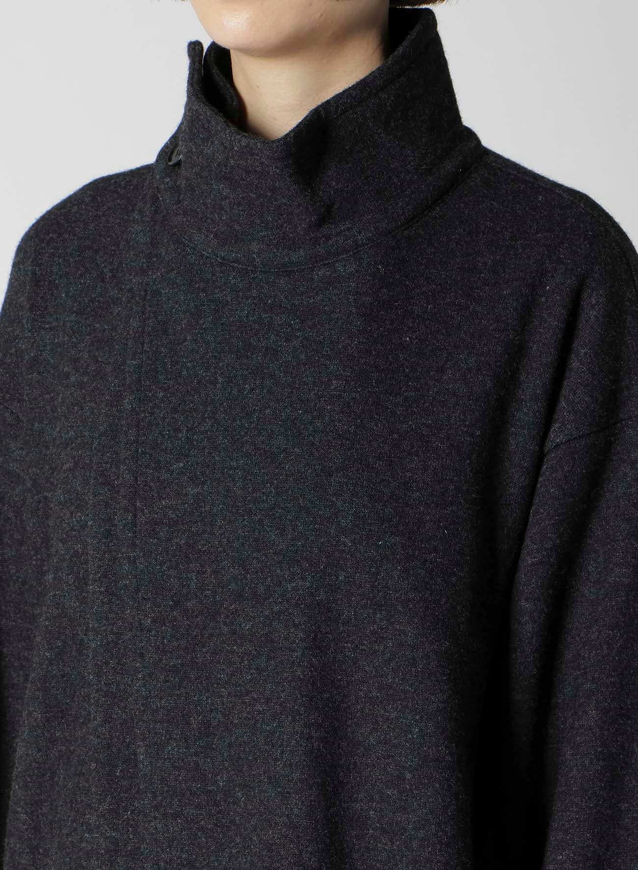 WOOLEN SINGLE JERSEY GATHERED PO A
