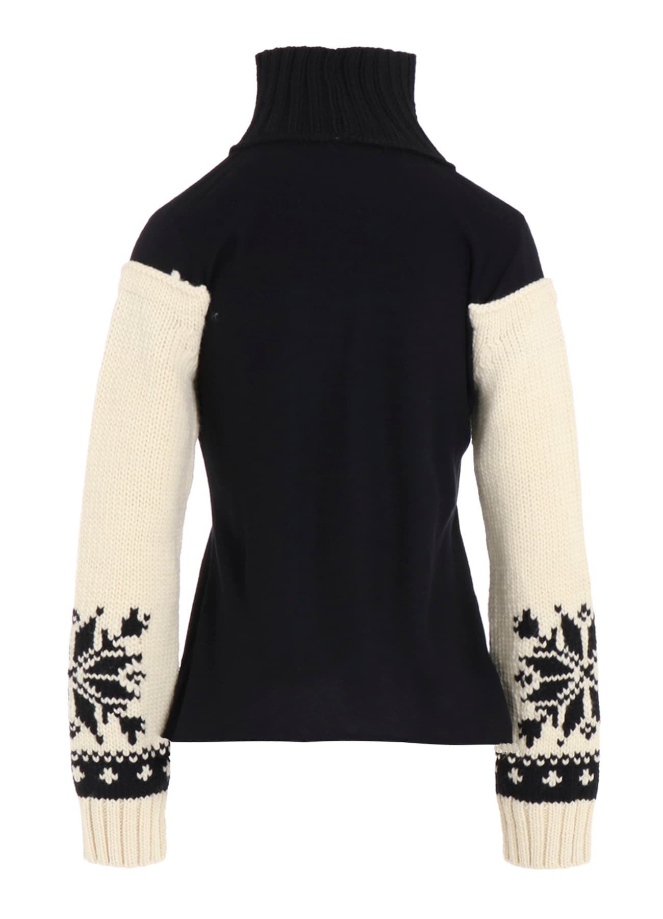 WOOL INTERLOCK SNOW PATTERN HIGH NECK PO