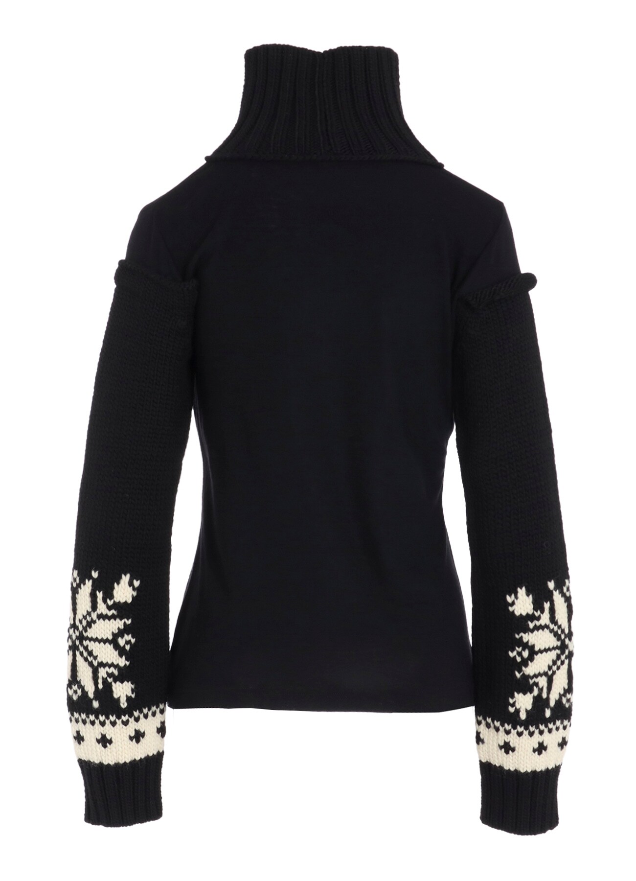 WOOL INTERLOCK SNOW PATTERN HIGH NECK PO