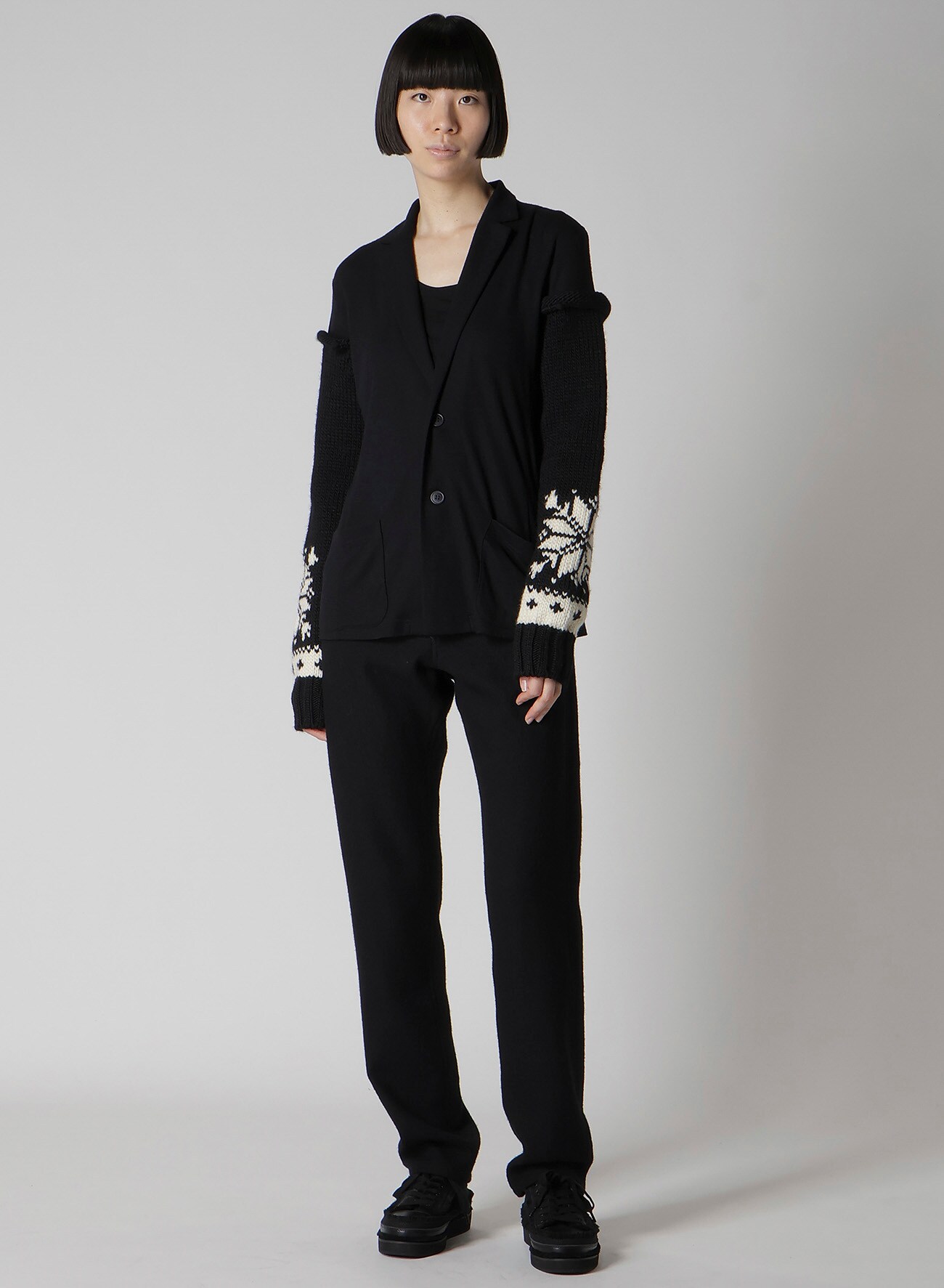 WOOL INTERLOCK SNOW PATTERN JACKET