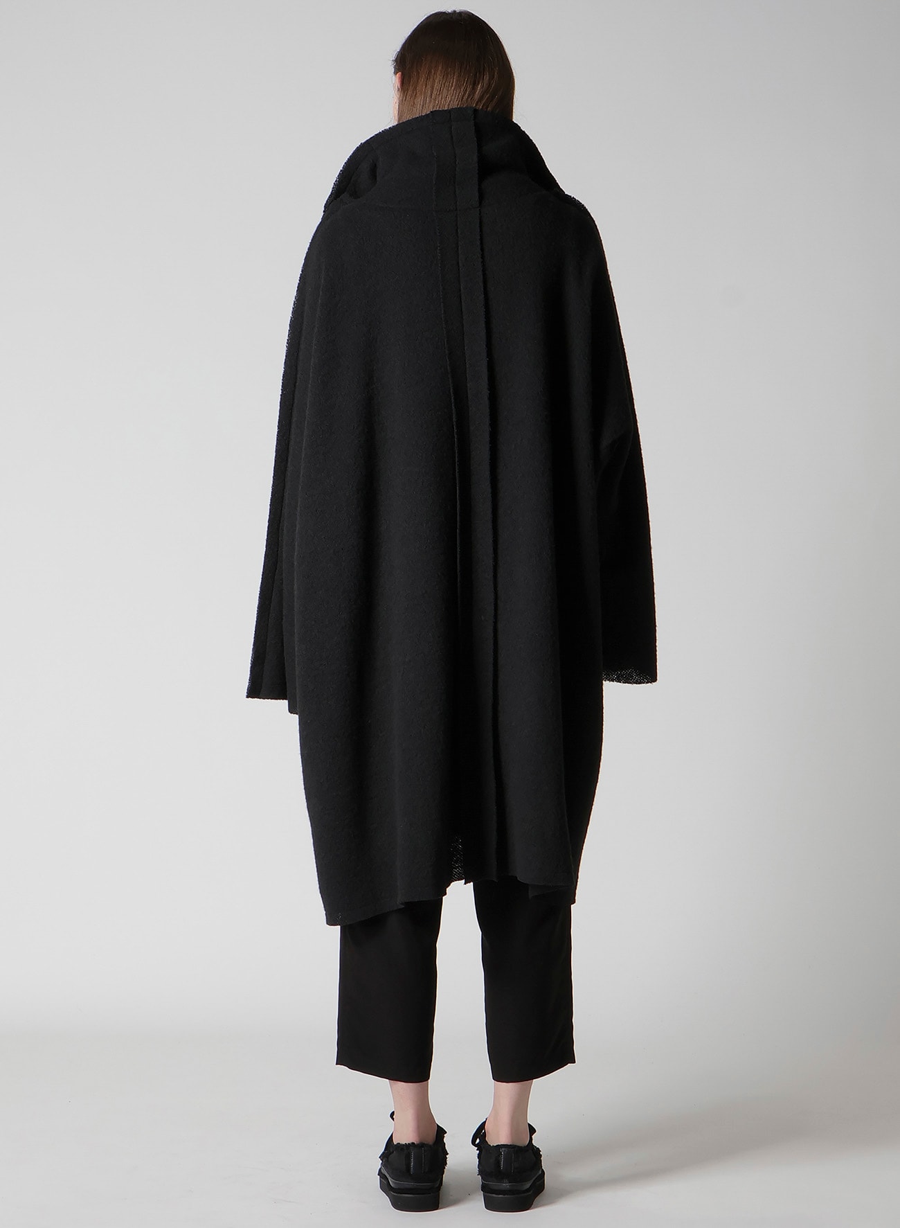 BRUSHED BOUCLE SEAM DETAIL COAT