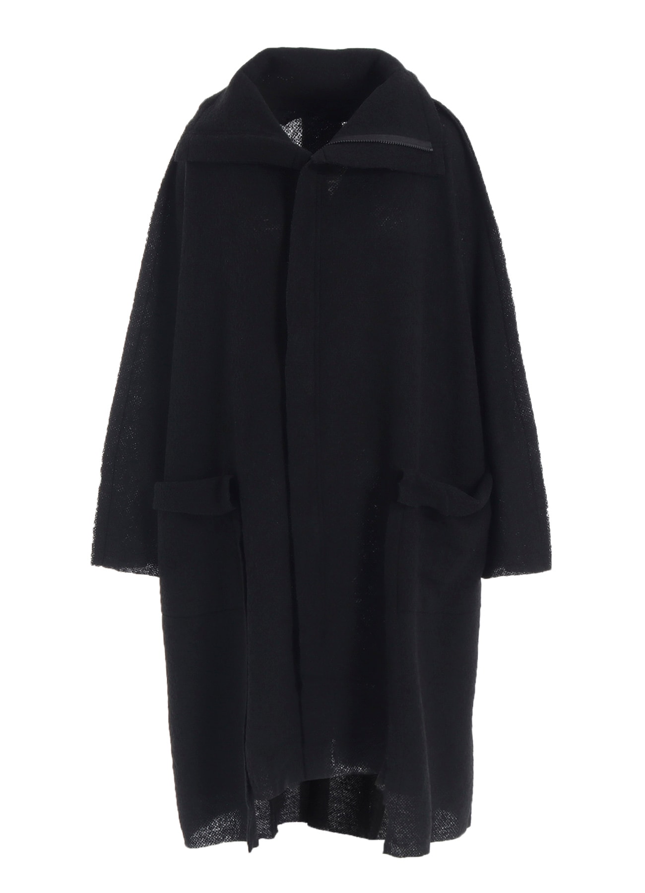 BRUSHED BOUCLE SEAM DETAIL COAT
