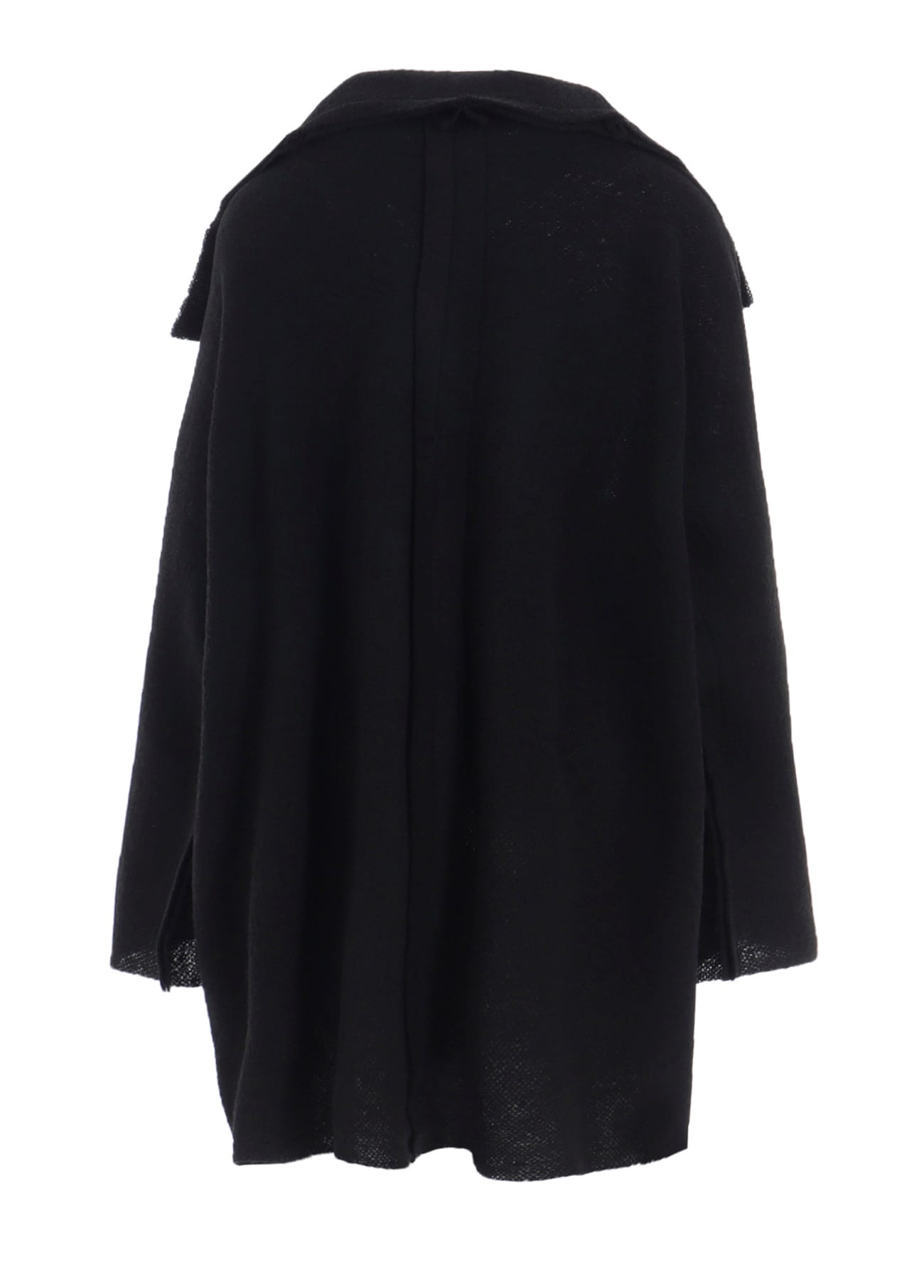 BRUSHED BOUCLE SEAM DETAIL PEA COAT