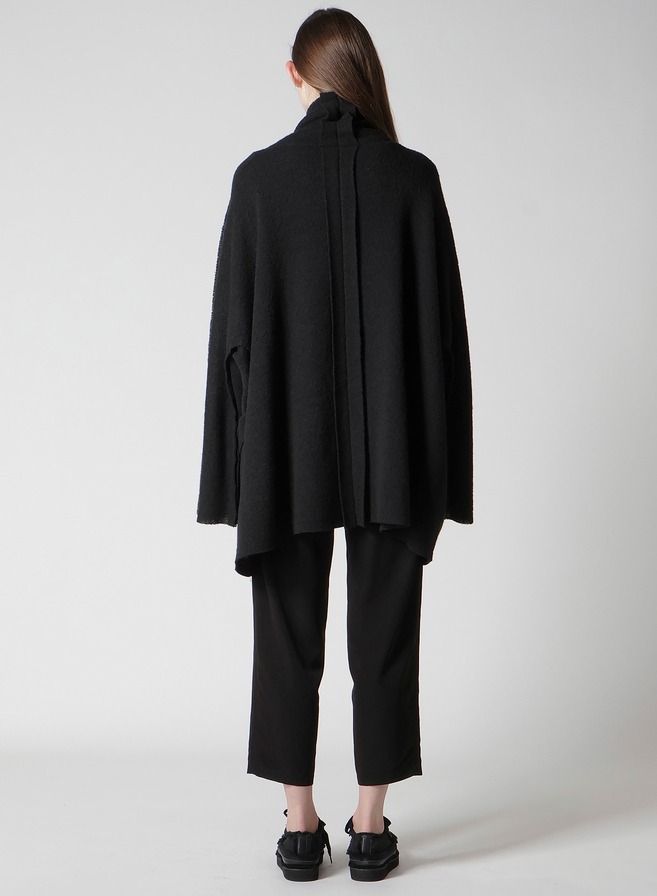 BRUSHED BOUCLE SEAM DETAIL PEA COAT