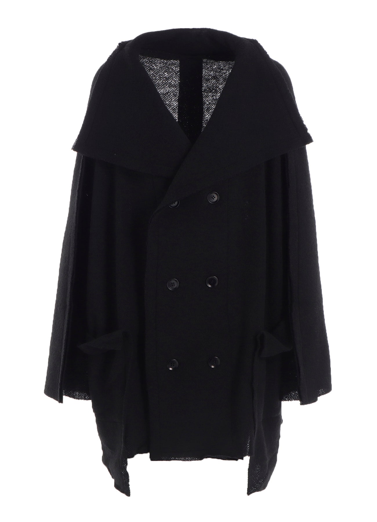 BRUSHED BOUCLE SEAM DETAIL PEA COAT