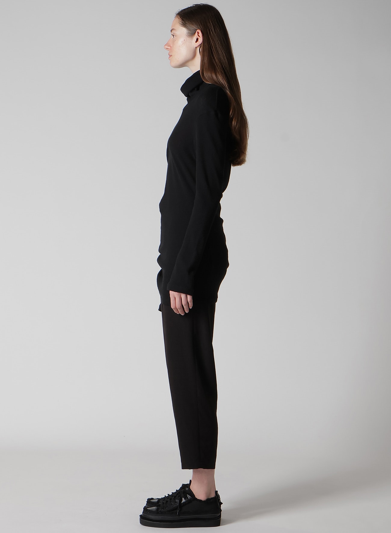 美品 Y's ヨウジヤマモト ロング巻きスカート ドッキング ストライプ 1 GABARDINE 2WAY SUSPENDER SKIRT(S Black): Yohji Yamamoto｜THE