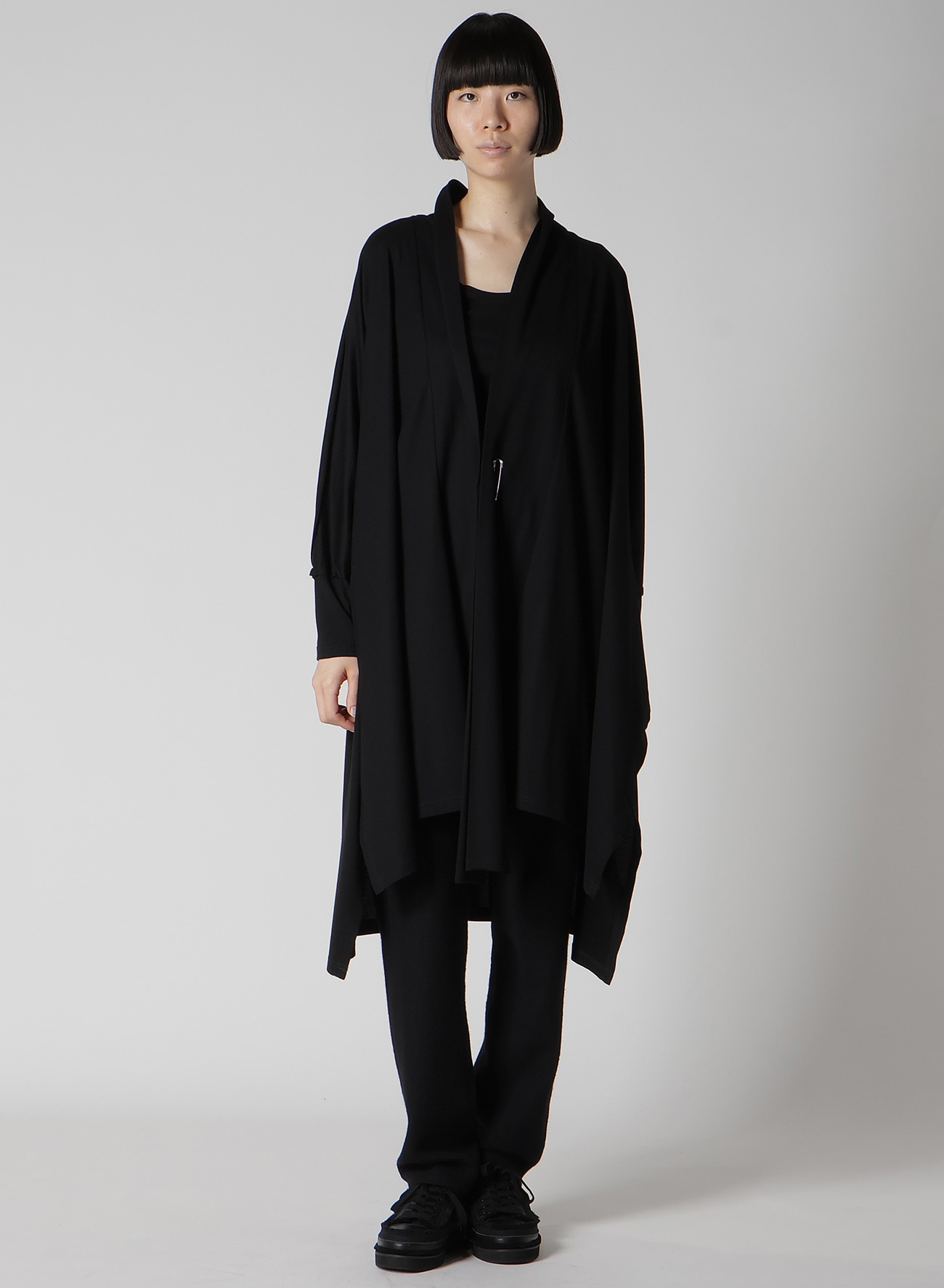 COTTON SINGLE JERSEY LONG CARDIGAN