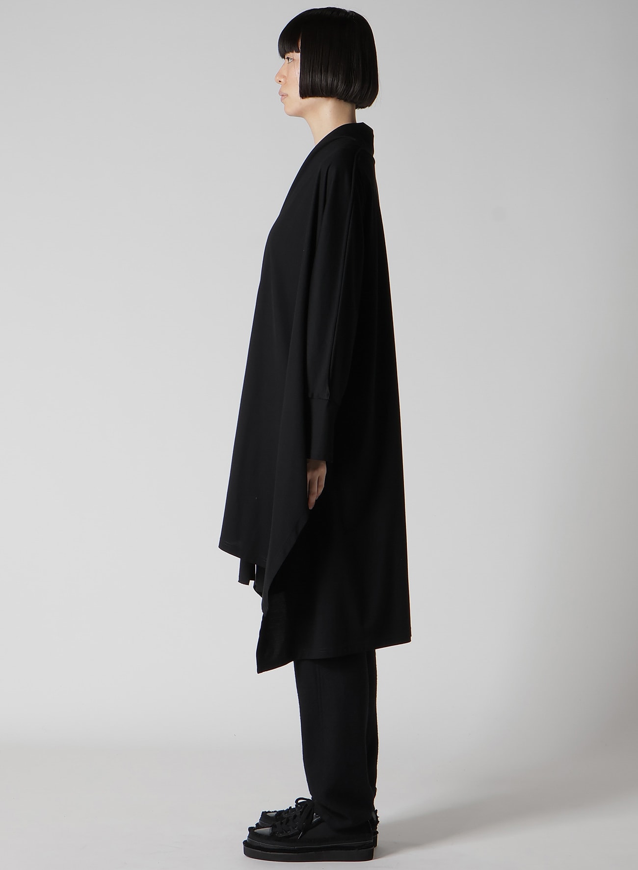 COTTON SINGLE JERSEY LONG CARDIGAN