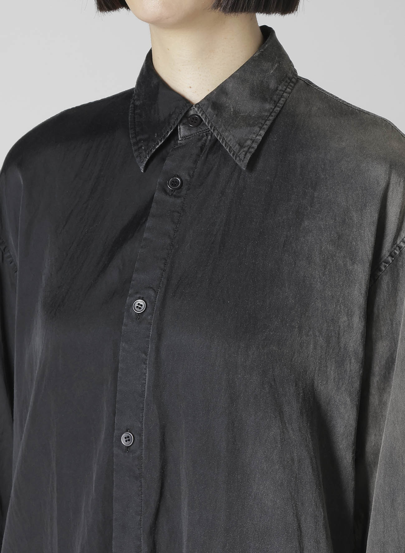 Cu/C BLEACHED SATIN KNOT DETAIL BLOUSE