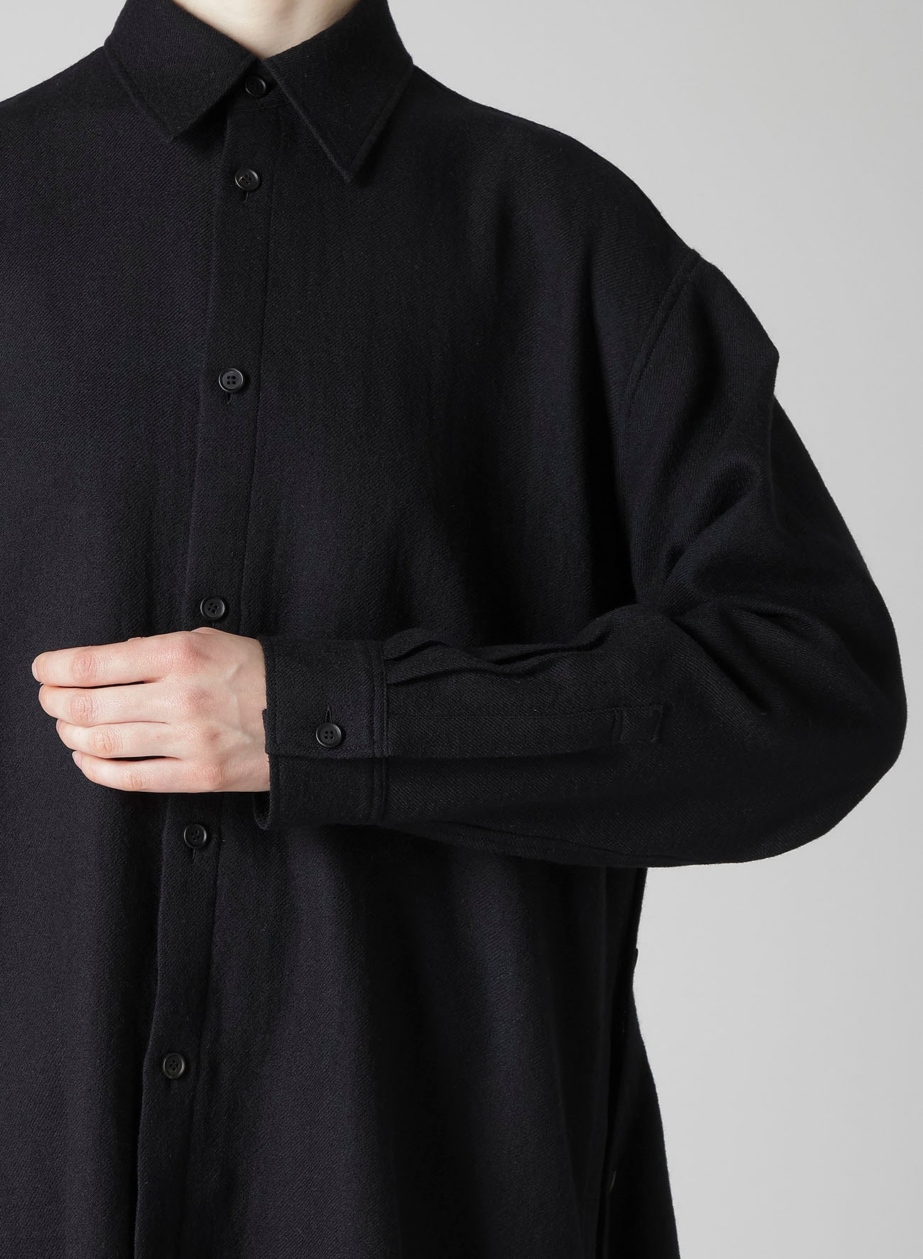 WOOL VIYELLA ADJUSTABLE BLOUSE