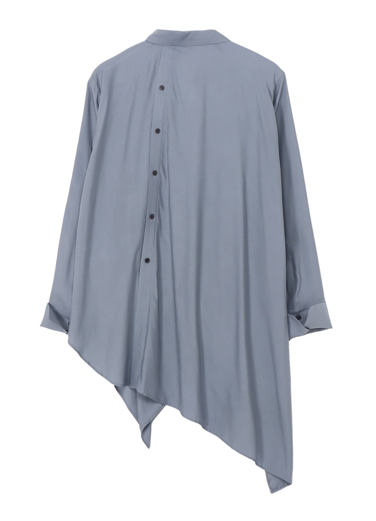 Ry LAWN UNBALANCE DRAPED BLOUSE