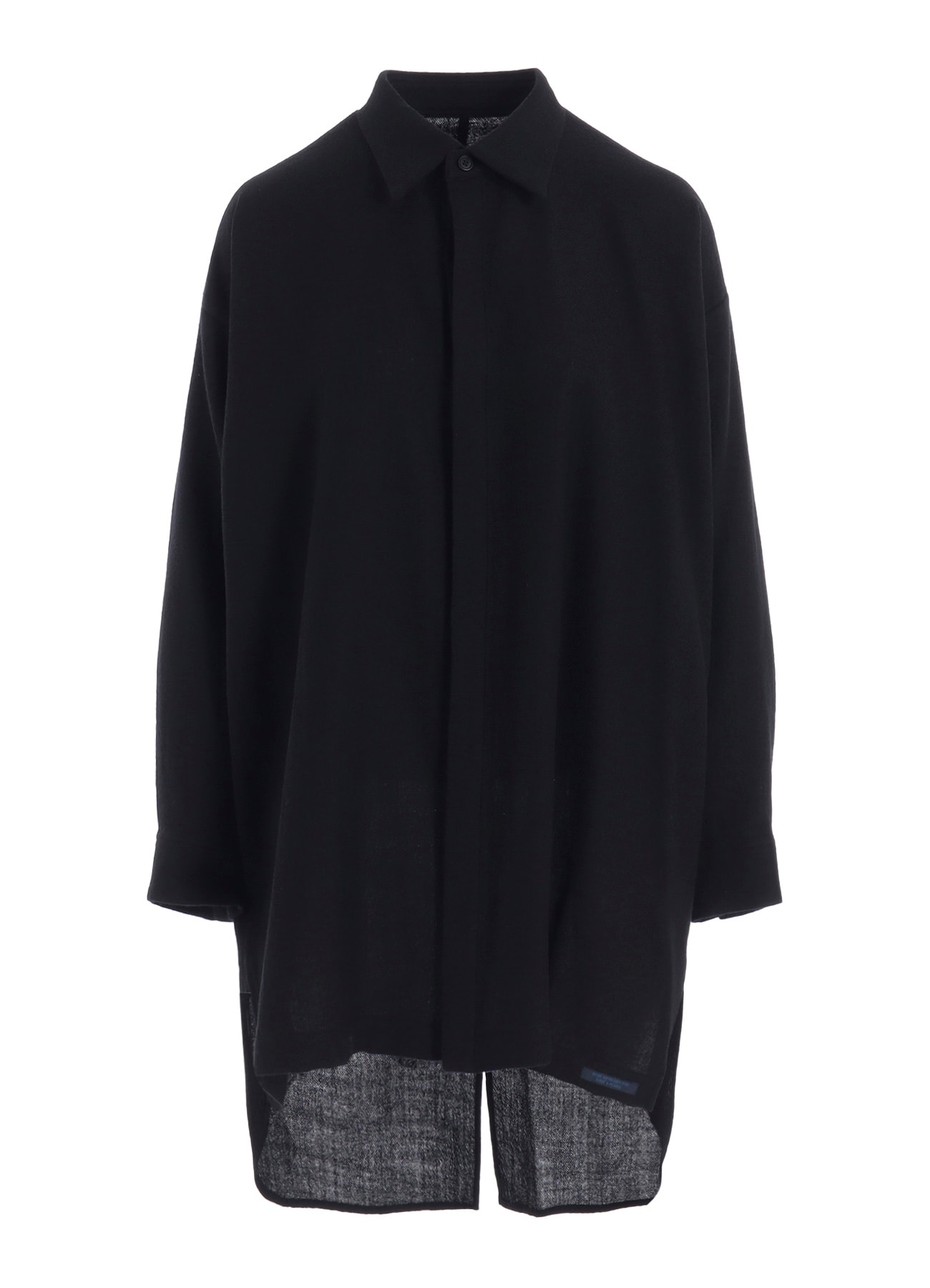 WOOL VIYELLA DOUBLE PLACKET BLOUSE
