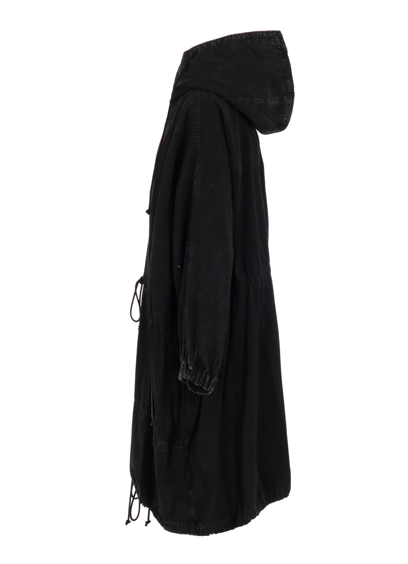 PERMANGANATE BLEACHED DENIM DOLMAN SLV COAT