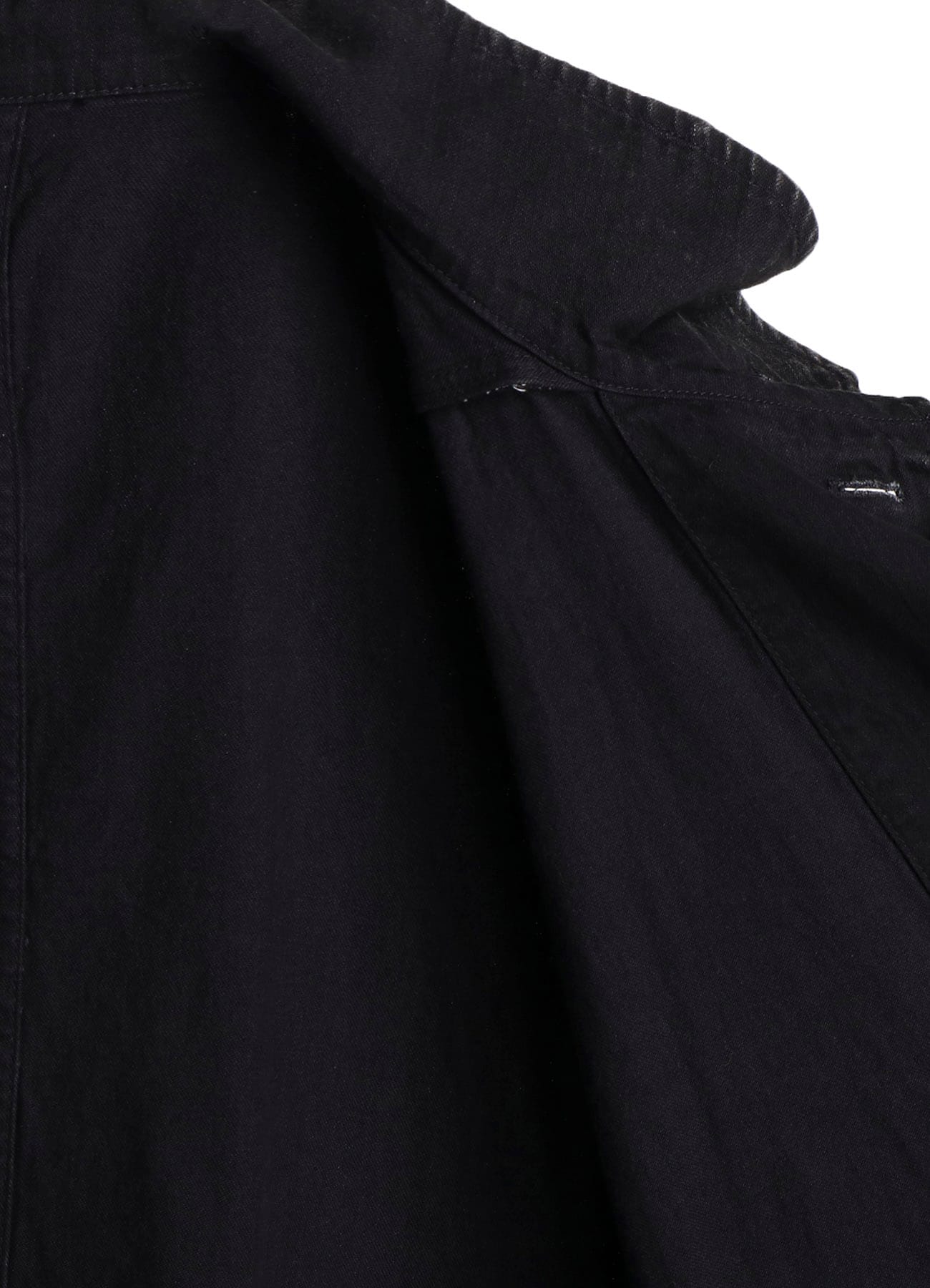 PERMANGANATE BLEACHED DENIM HIGH NECK COAT