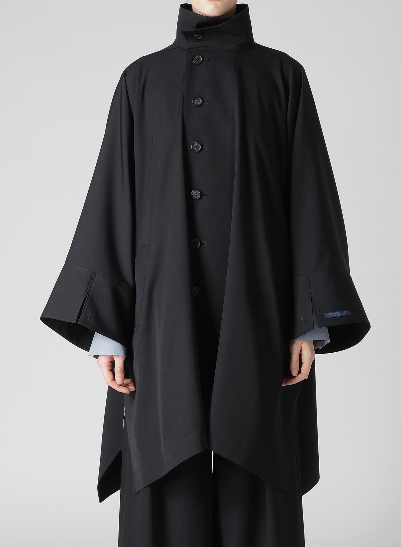 GABARDINE HIGH NECK COAT