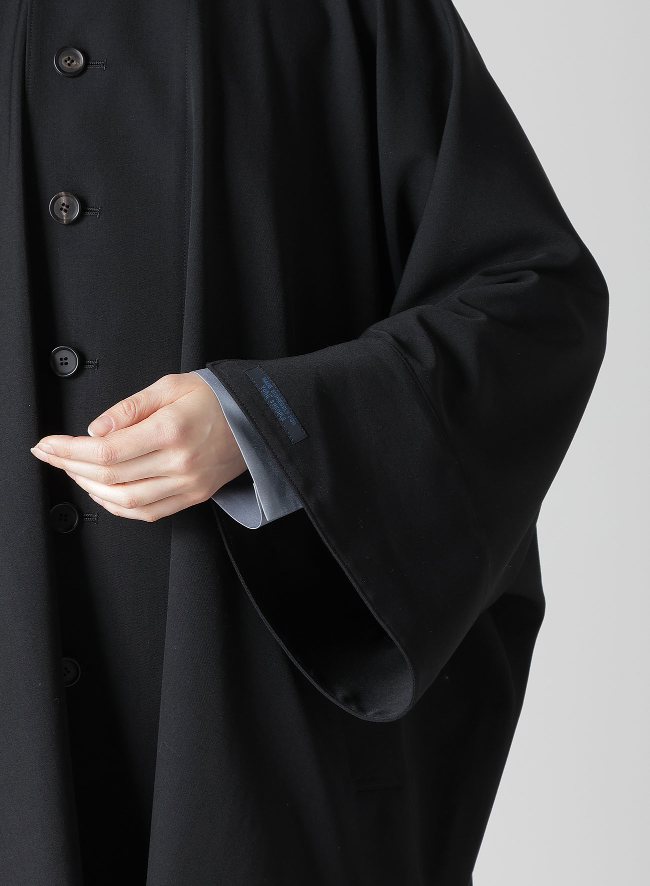 GABARDINE HIGH NECK COAT