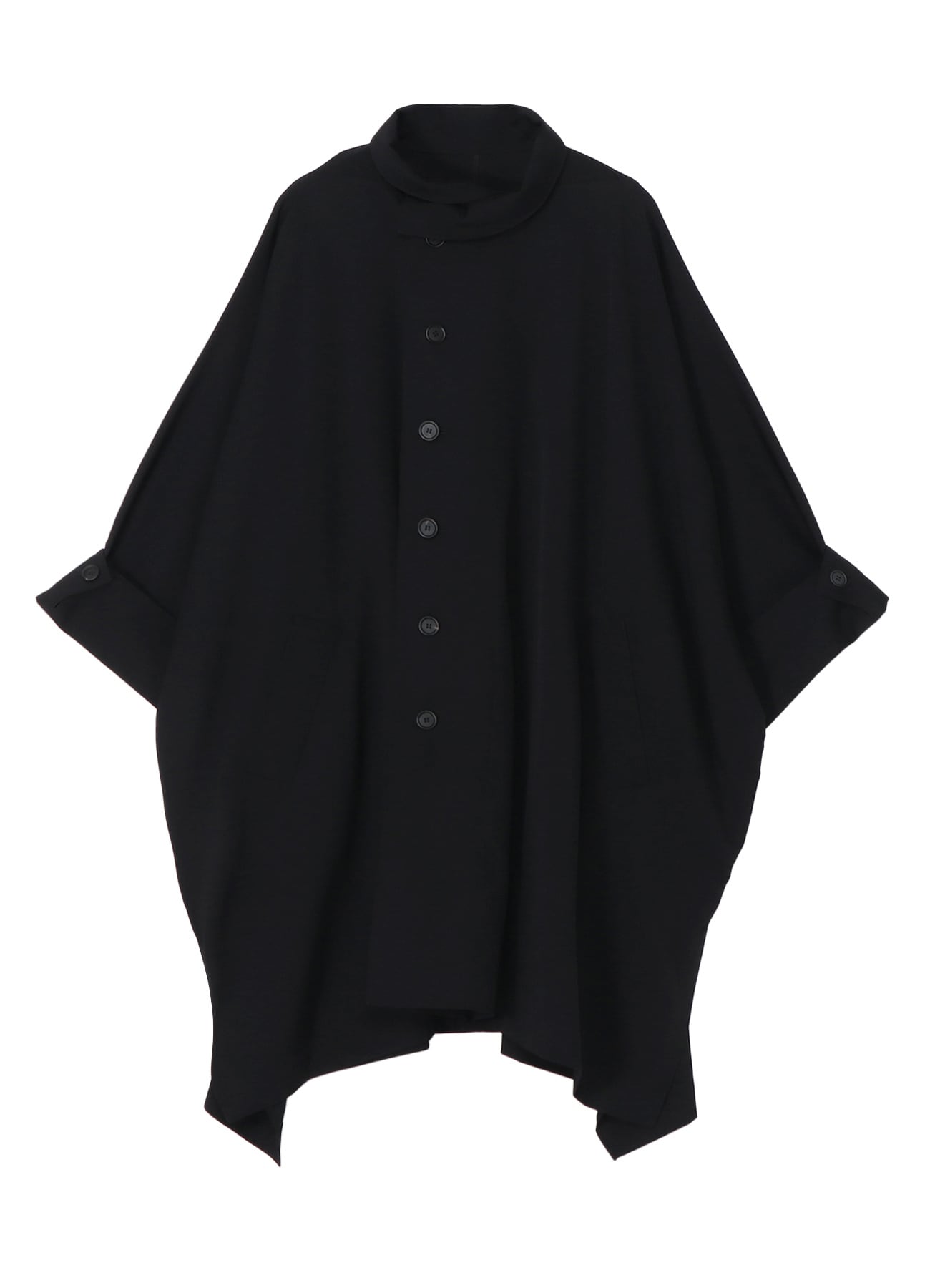 GABARDINE HIGH NECK COAT