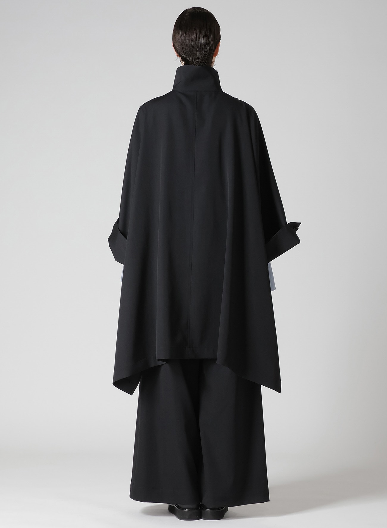 GABARDINE HIGH NECK COAT