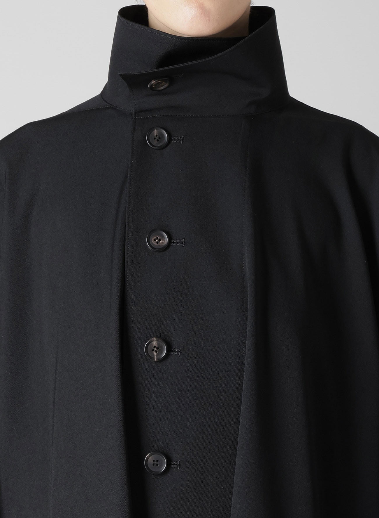 GABARDINE HIGH NECK COAT
