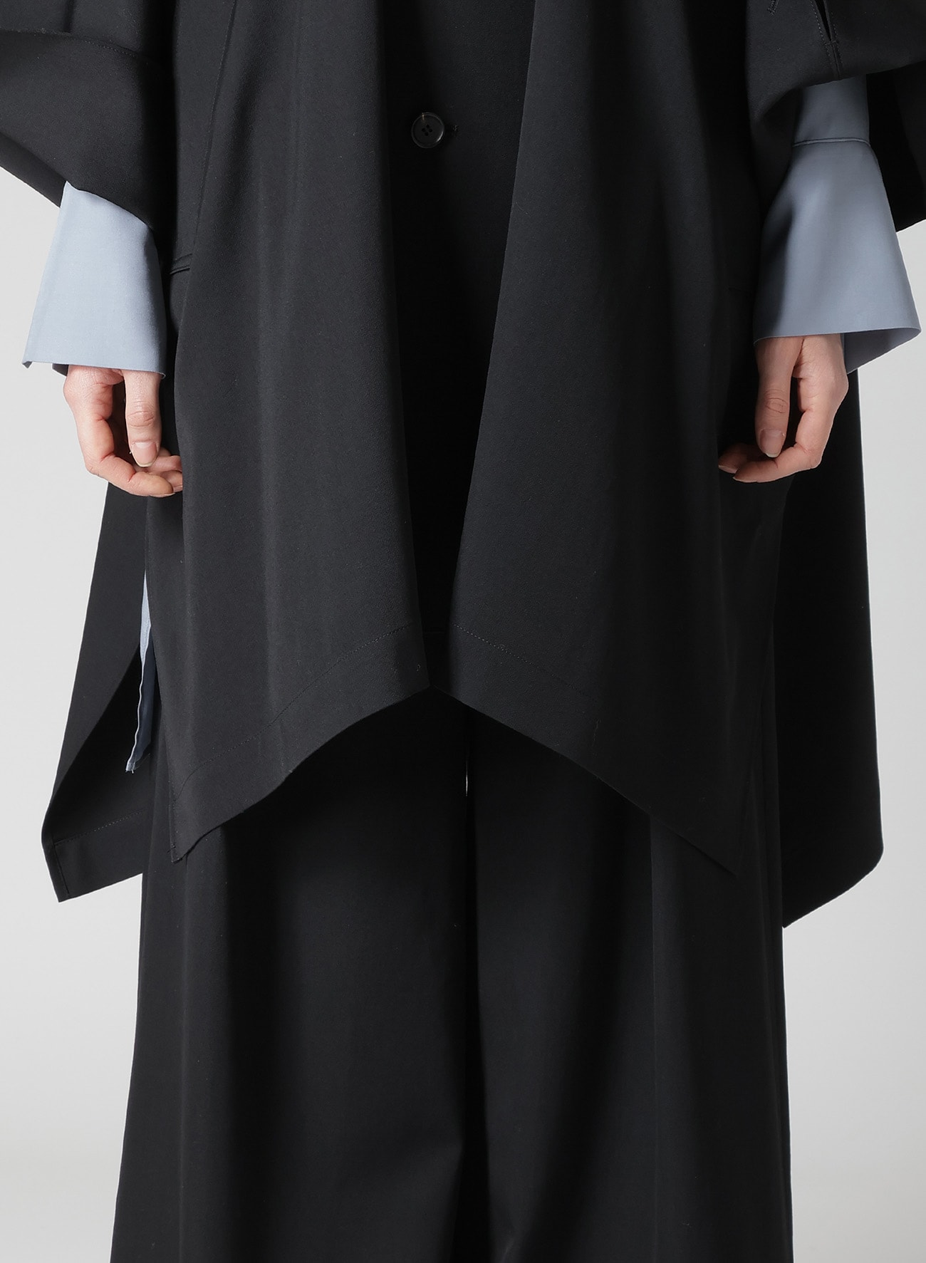 GABARDINE HIGH NECK COAT