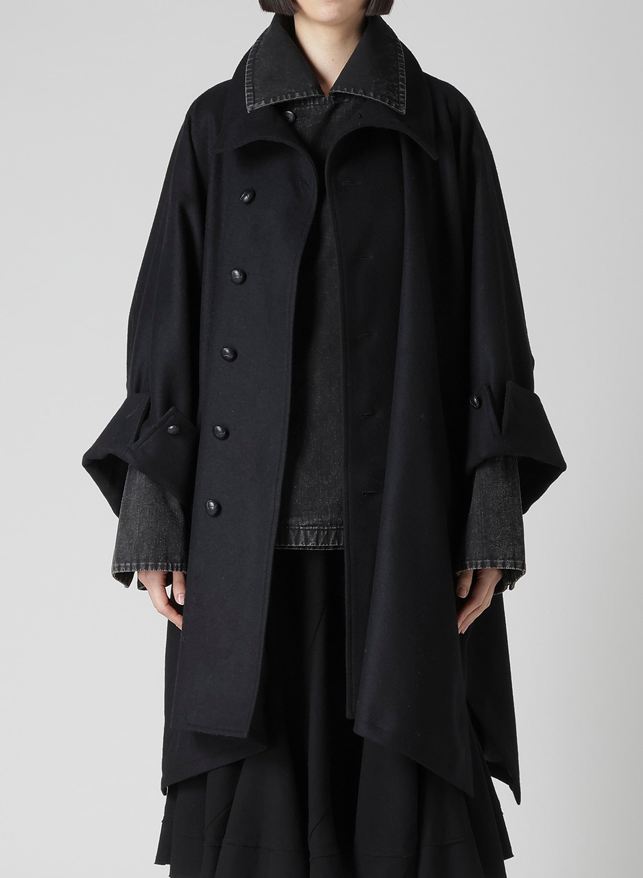 MELTON HIGH NECK COAT