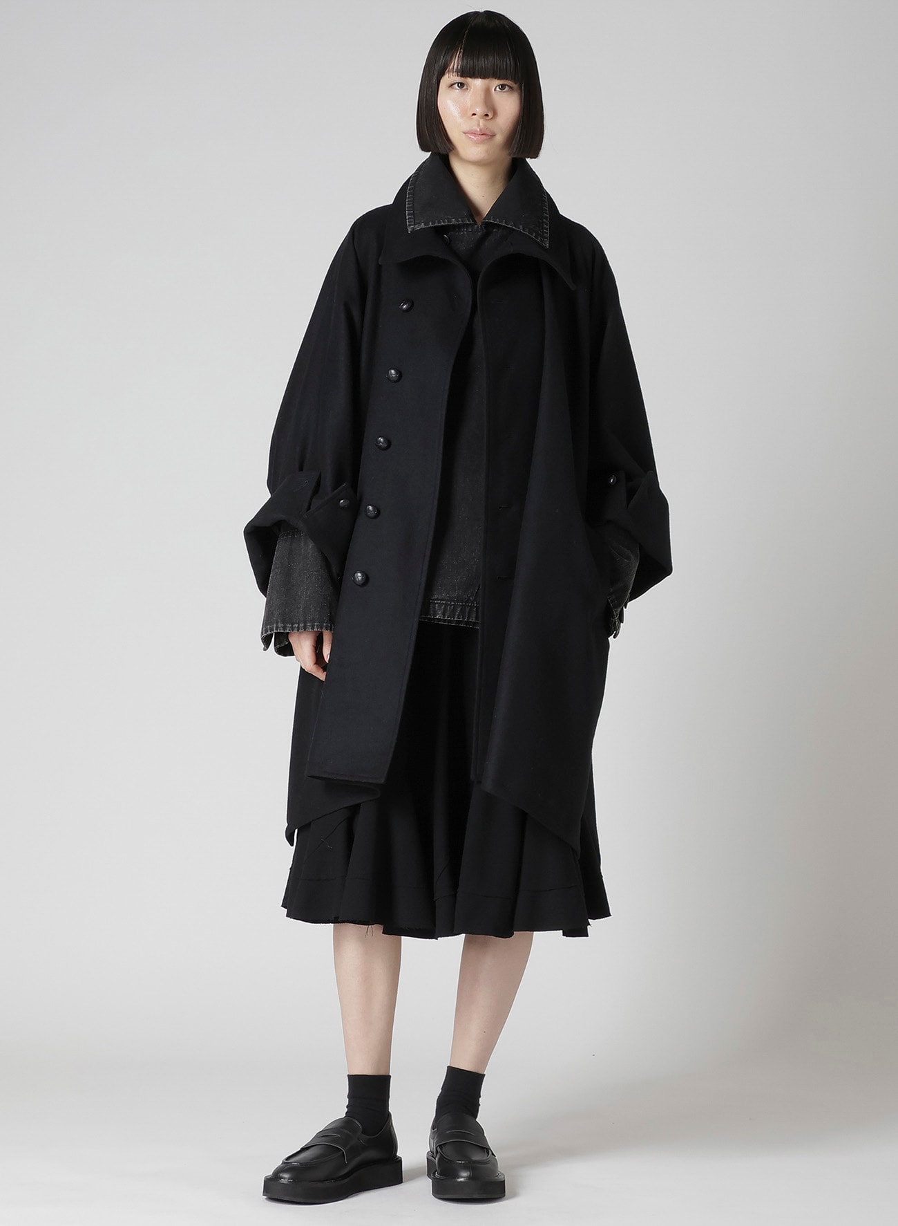 MELTON HIGH NECK COAT