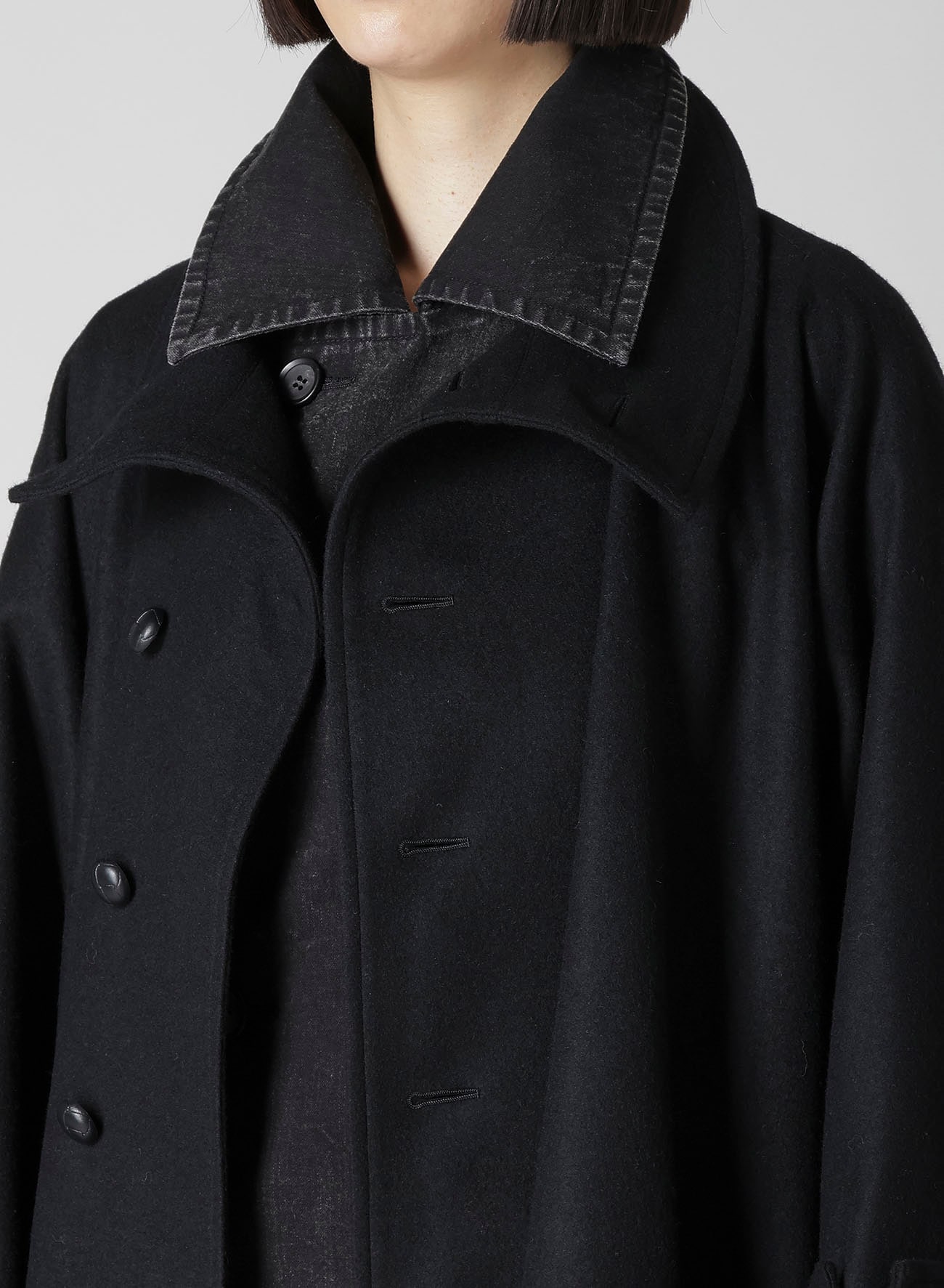 MELTON HIGH NECK COAT