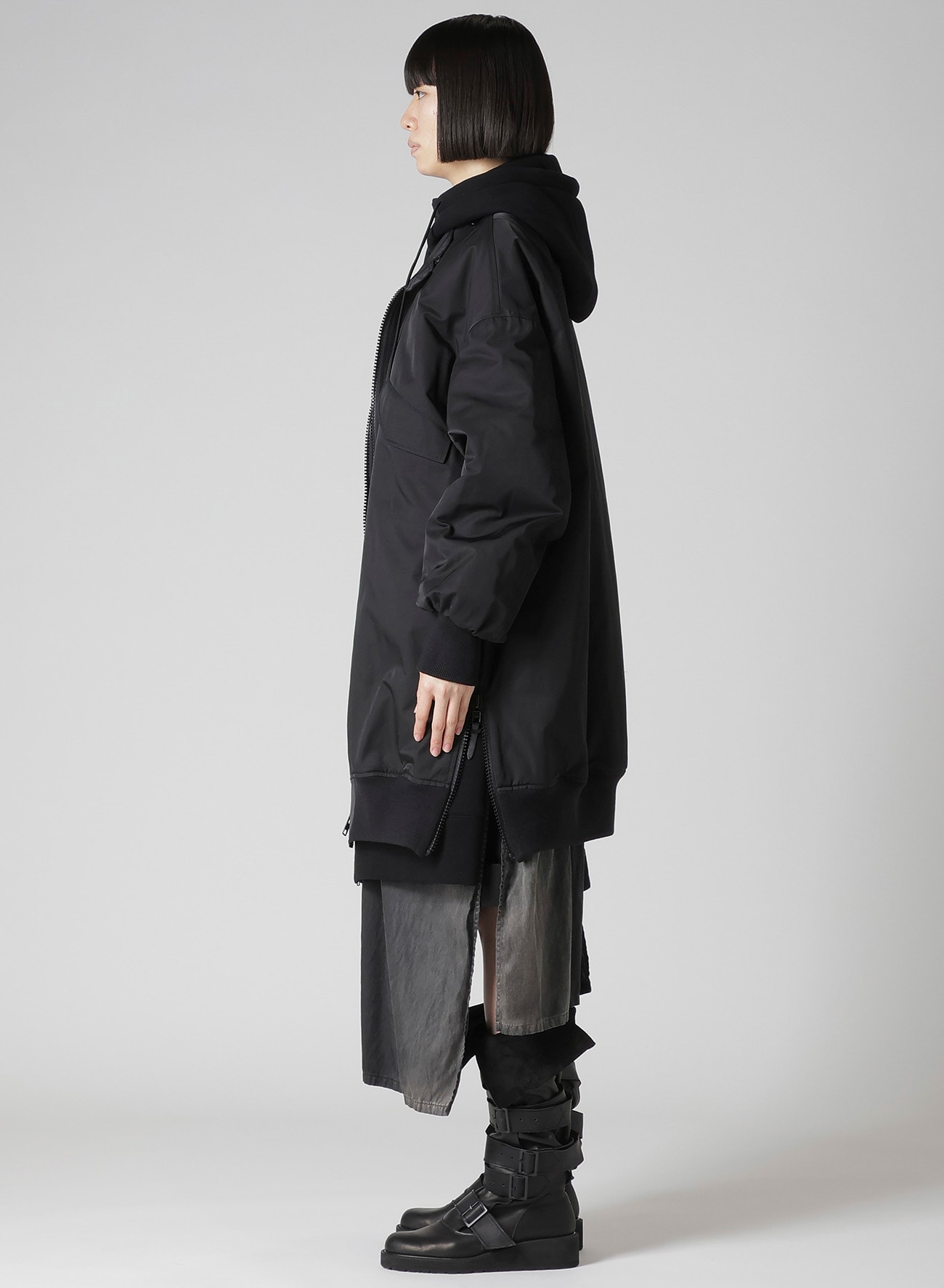 Ny/C TWILL HOODED BOMBER