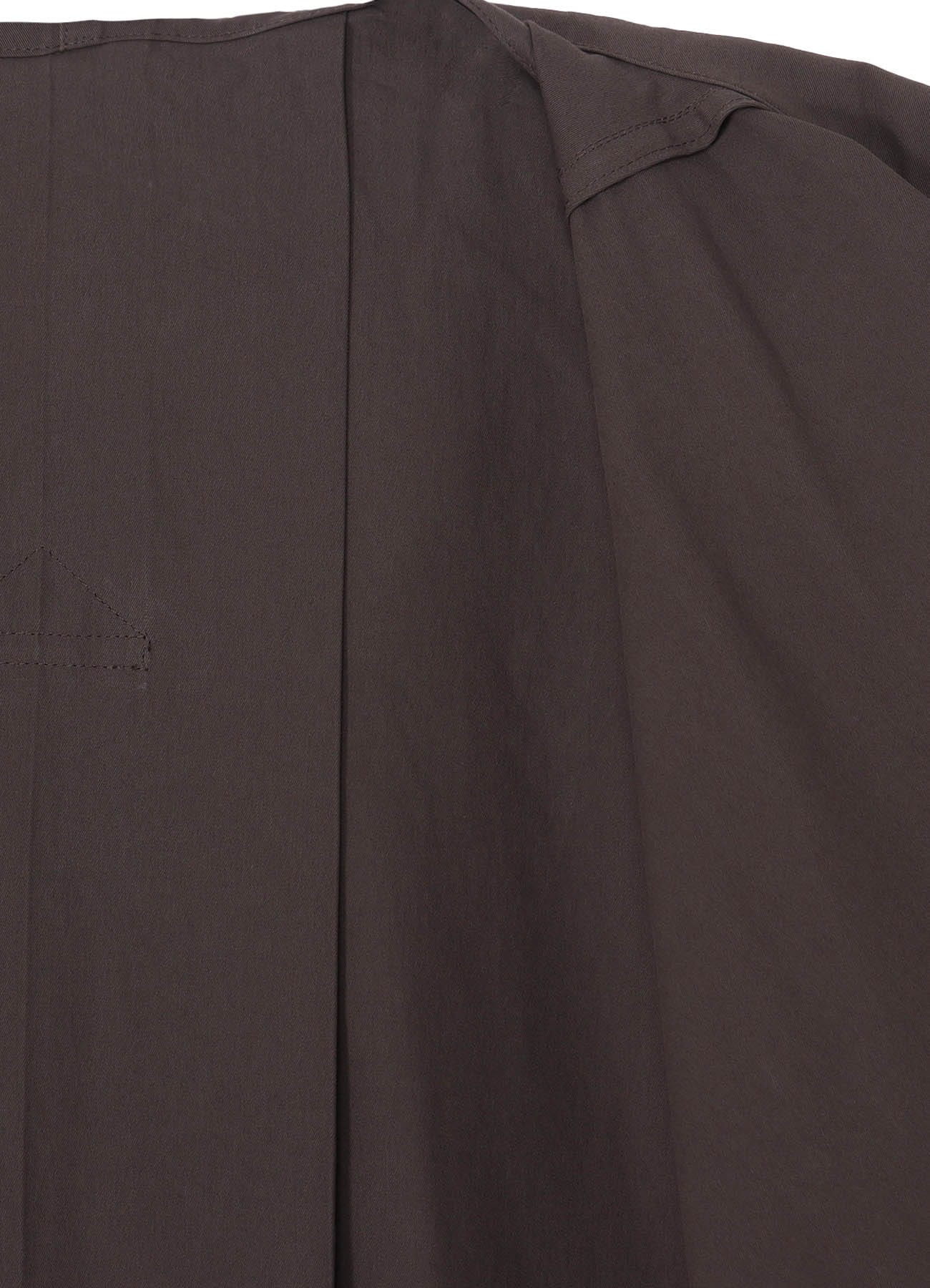 HIGH-TWISTED GABARDINE HODDED CAPE COAT