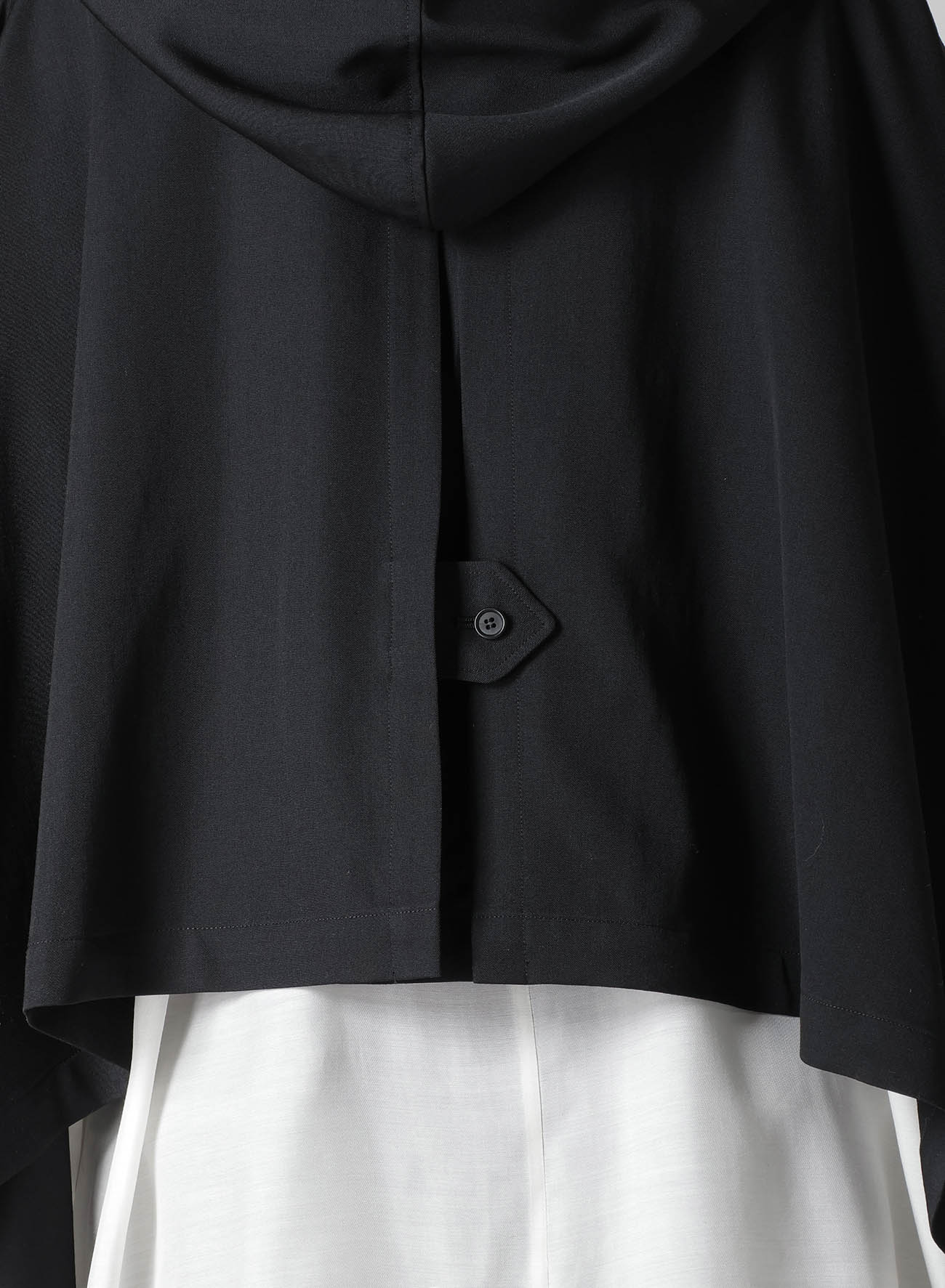 GABARDINE HODDED CAPE COAT