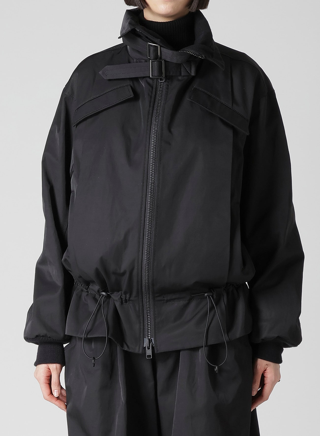 Ny/C TWILL SHIRRING DETAIL JACKET