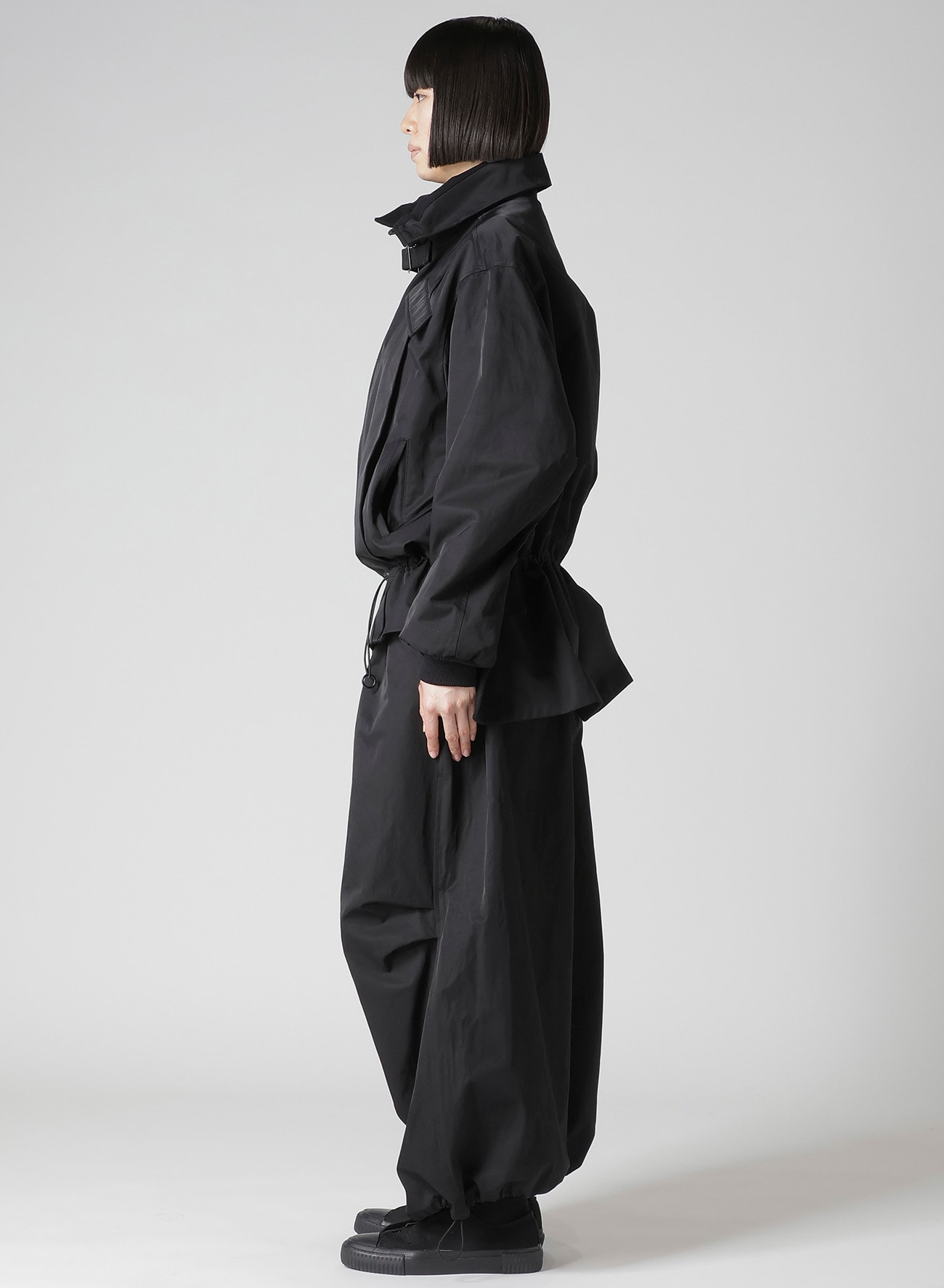Ny/C TWILL SHIRRING DETAIL JACKET