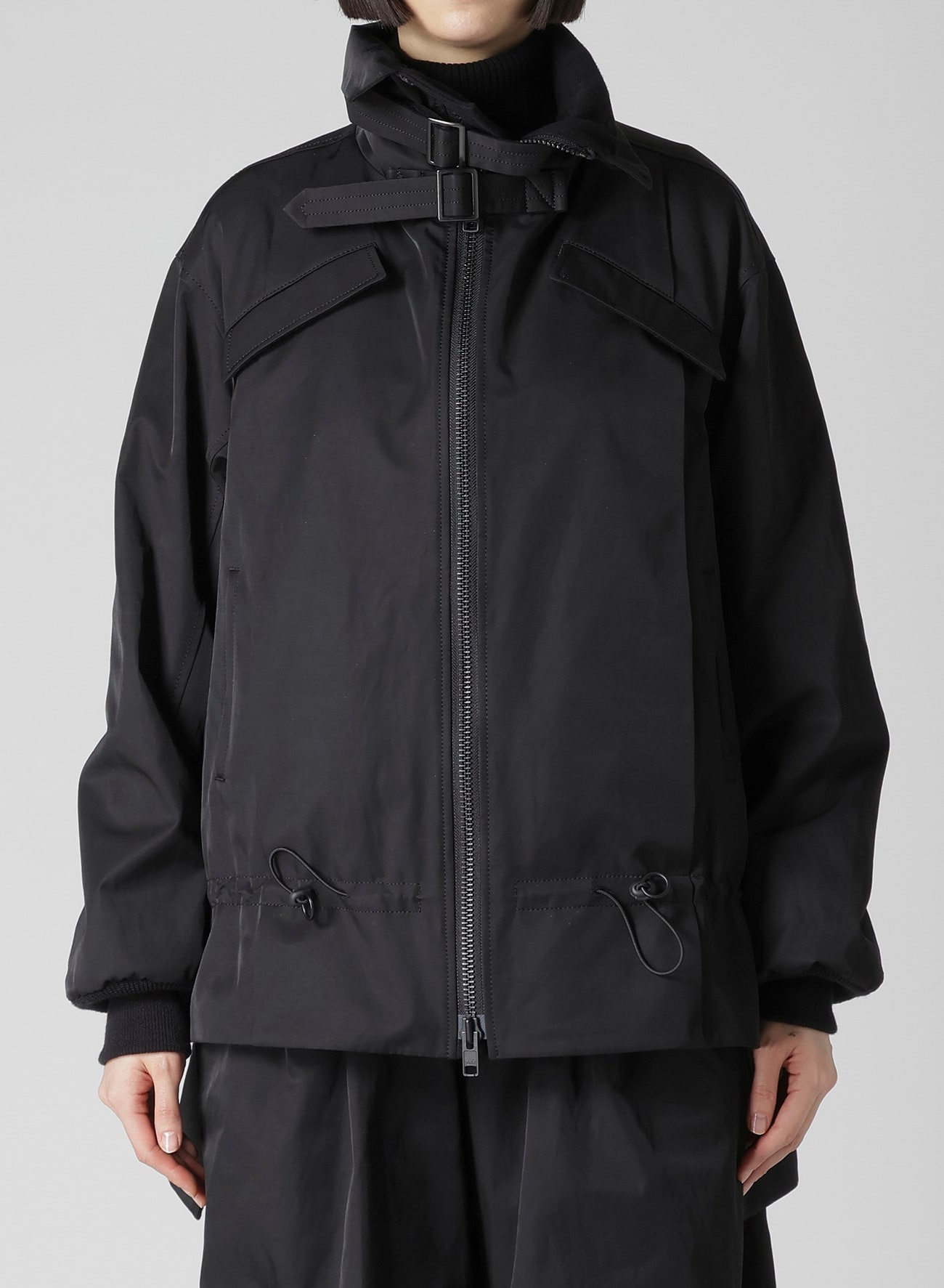 Ny/C TWILL SHIRRING DETAIL JACKET