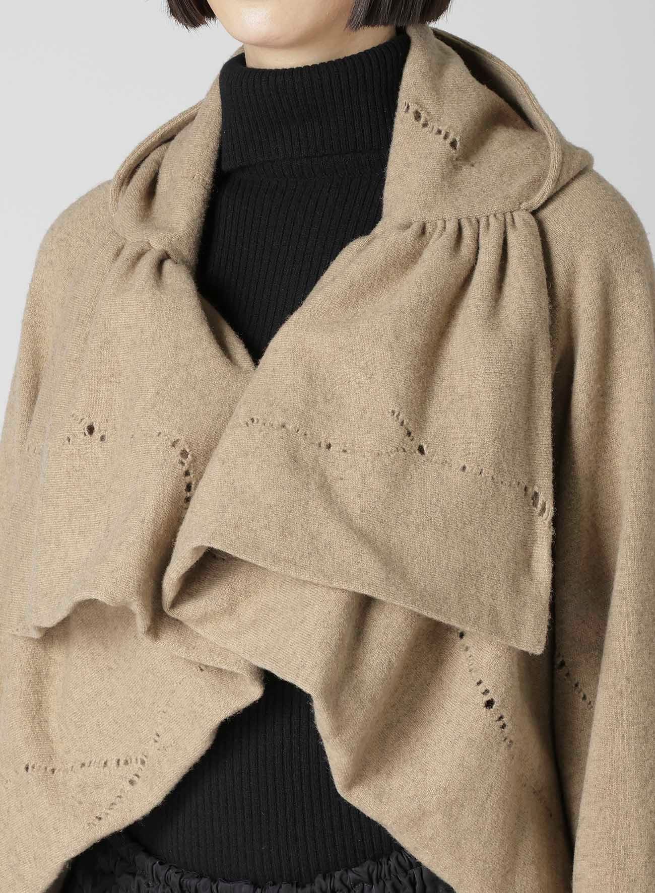 W DETAIL JERSEY SHIRRING DETAIL JACKET