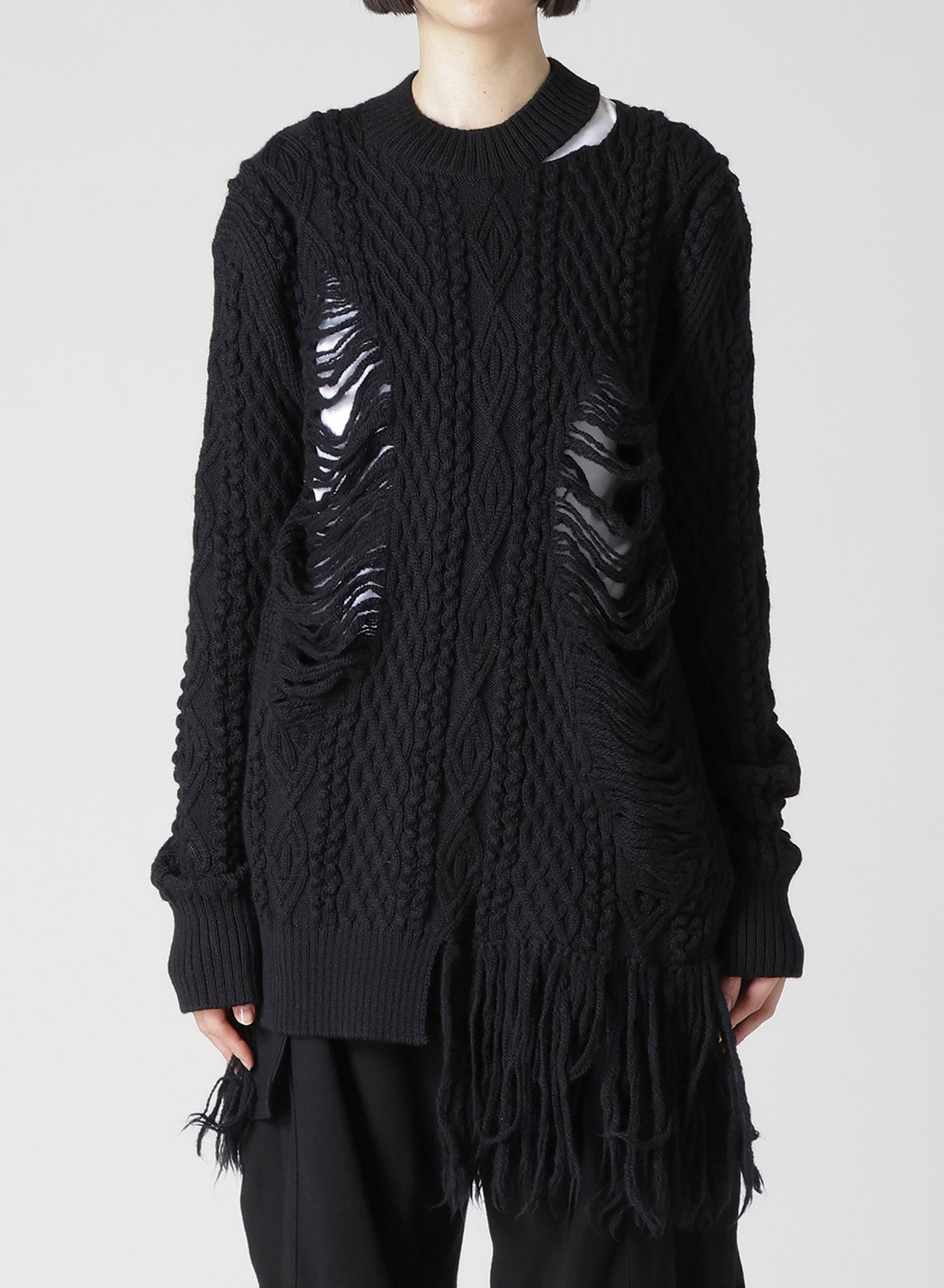 CARMA A CRUSHED CABLE KNIT TOP