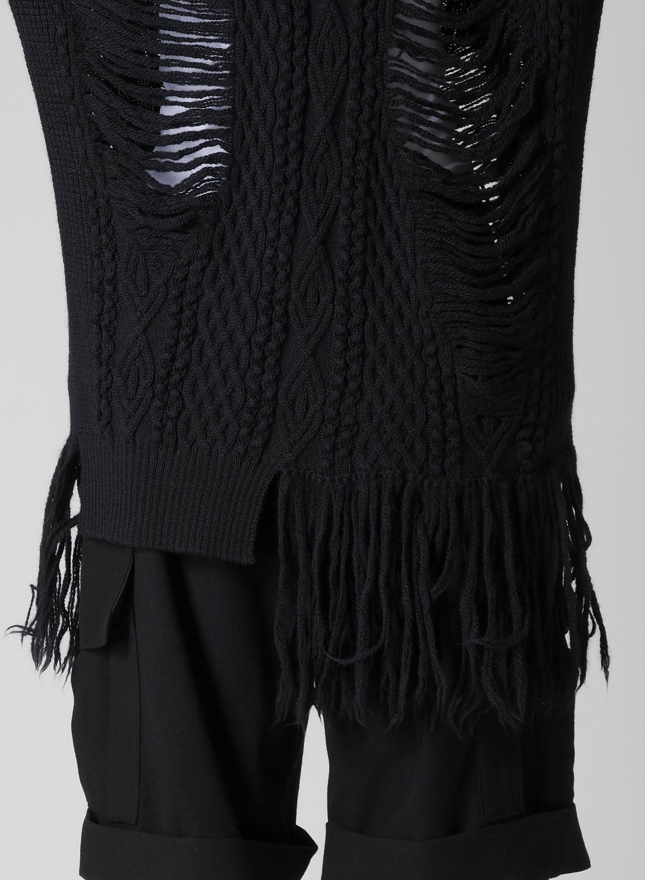 CARMA A CRUSHED CABLE KNIT TOP